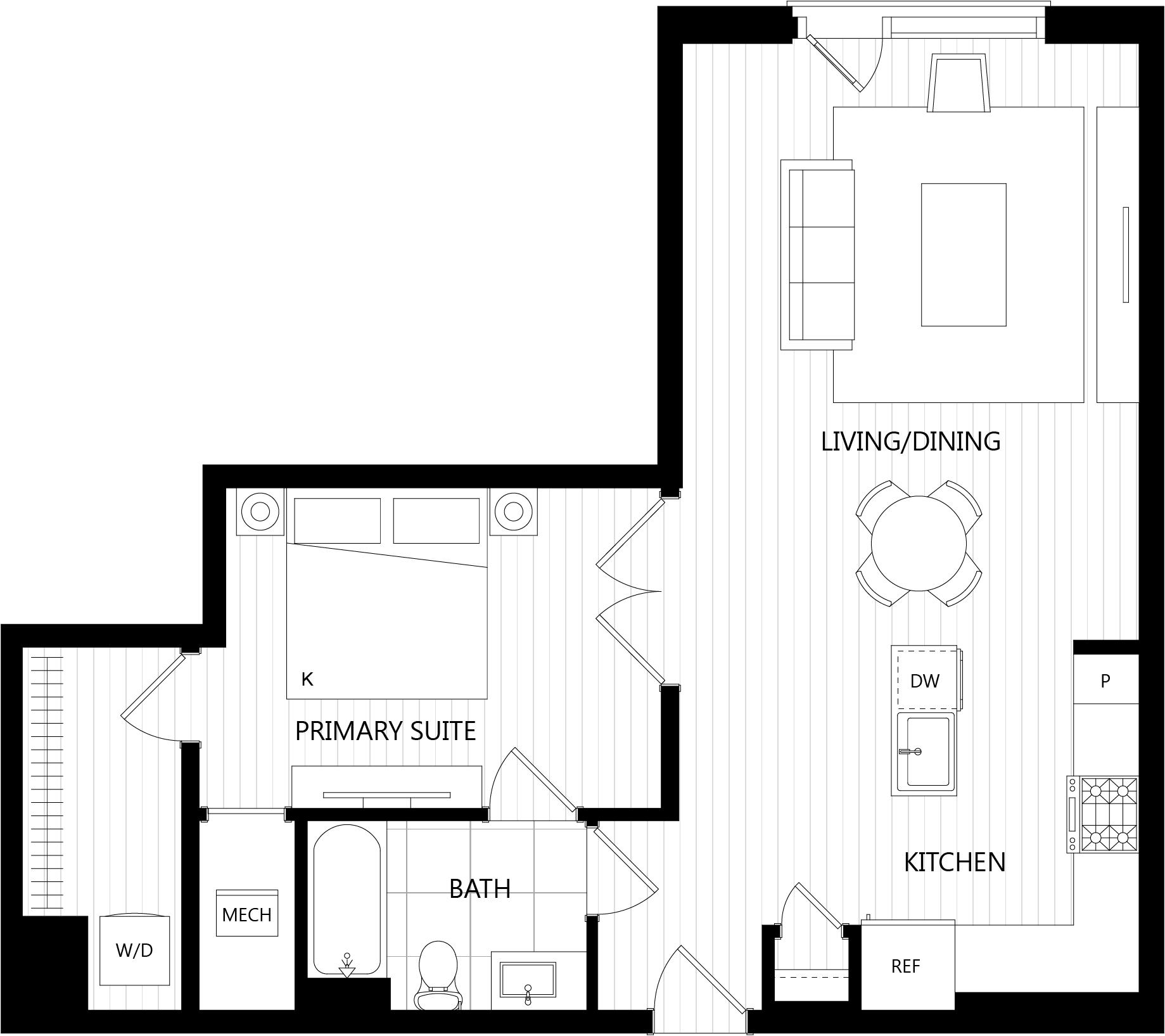 Floor plan of a Residences at Mazza luxury apartment in DC