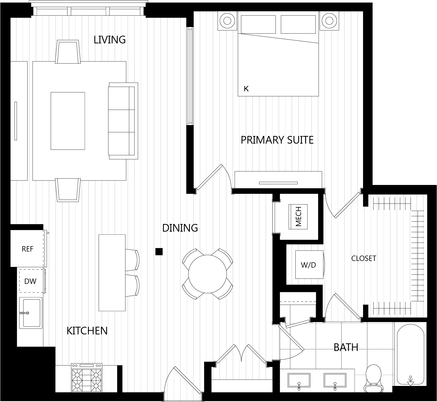 Floor plan of a Residences at Mazza luxury apartment in DC