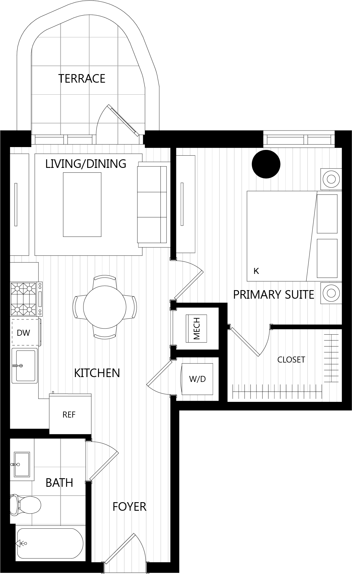 Floor plan of a Residences at Mazza luxury apartment in DC