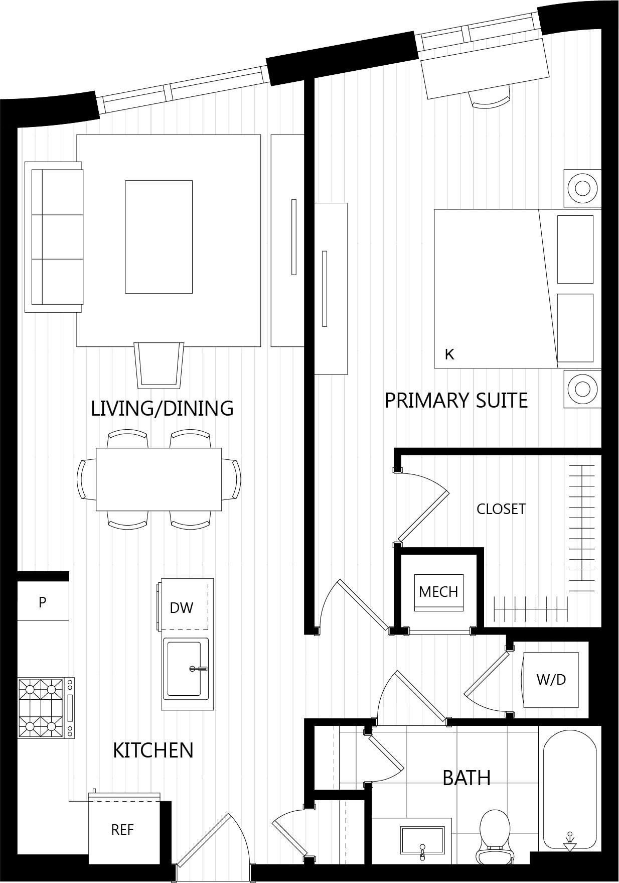 Floor plan of a Residences at Mazza luxury apartment in DC
