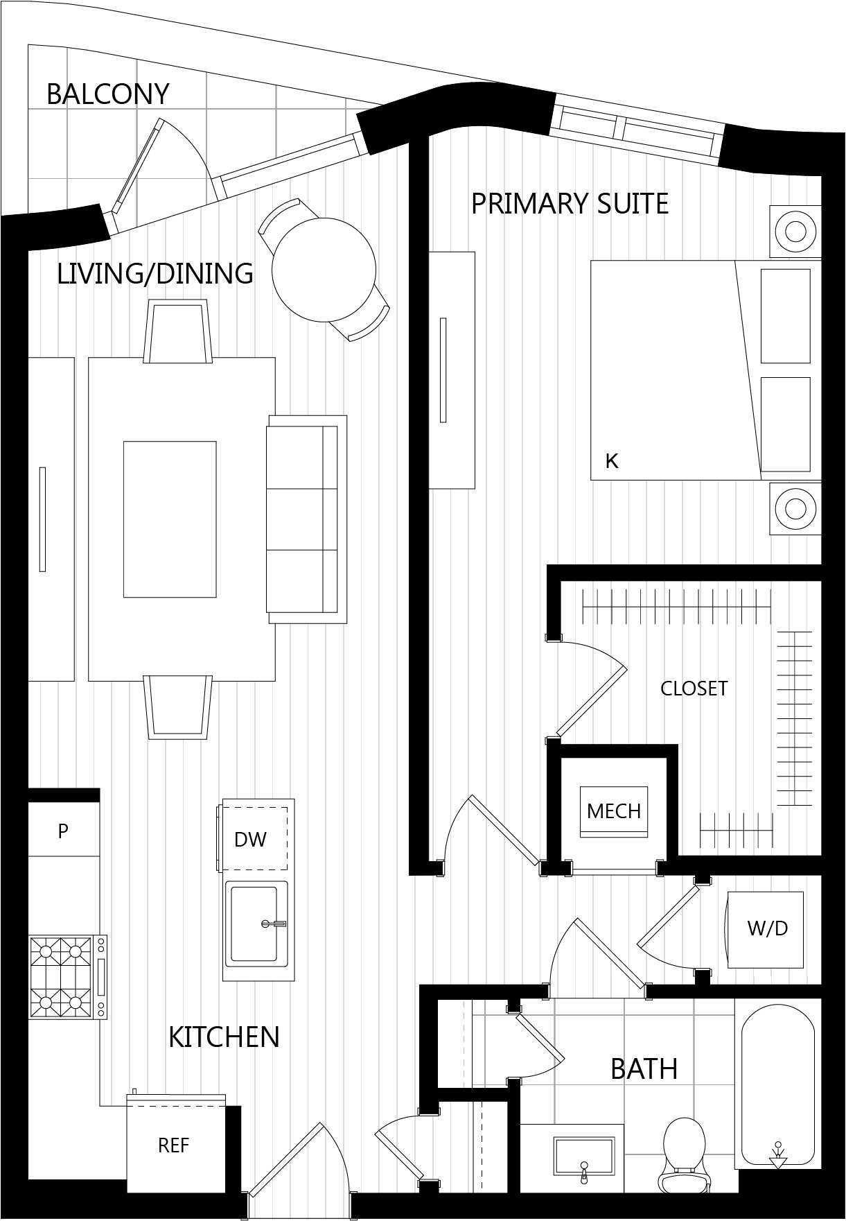 Floor plan of a Residences at Mazza luxury apartment in DC