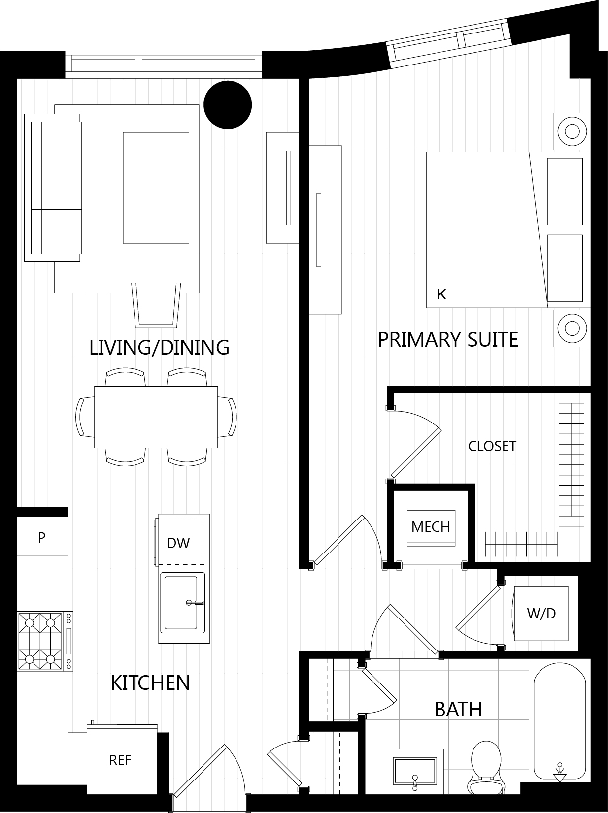 Floor plan of a Residences at Mazza luxury apartment in DC
