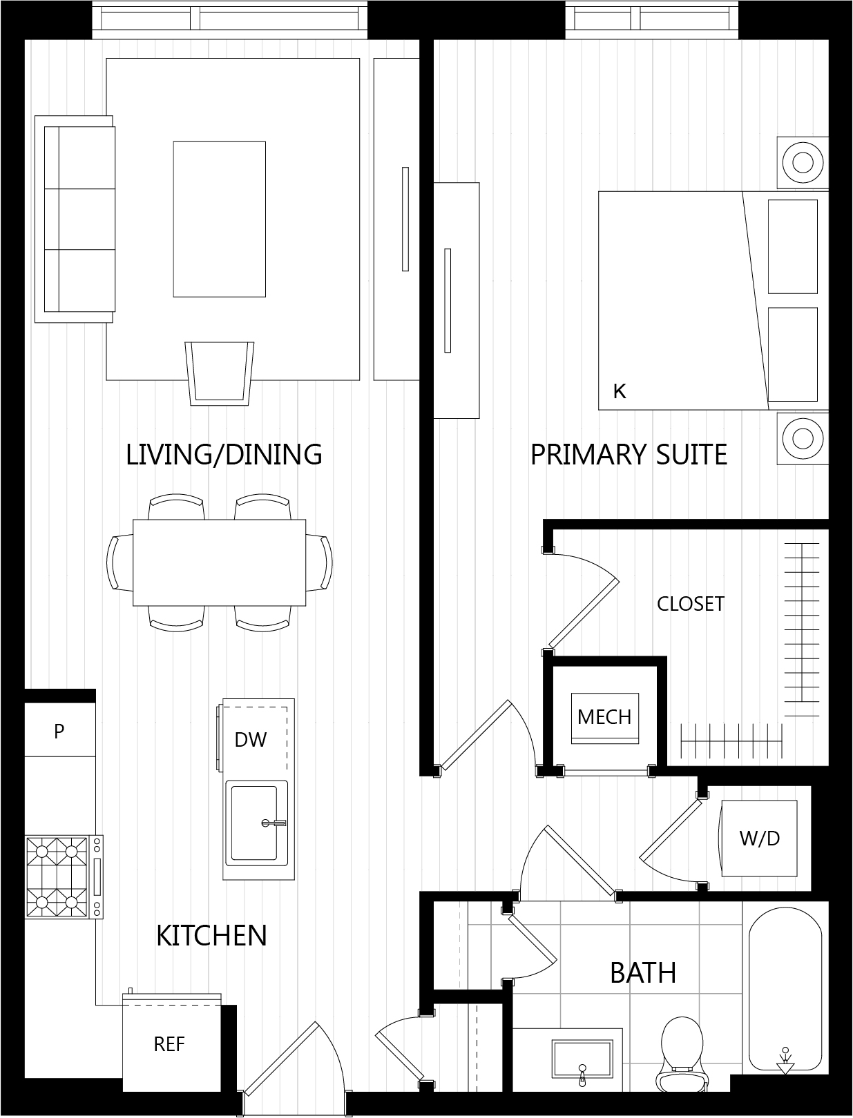 Floor plan of a Residences at Mazza luxury apartment in DC