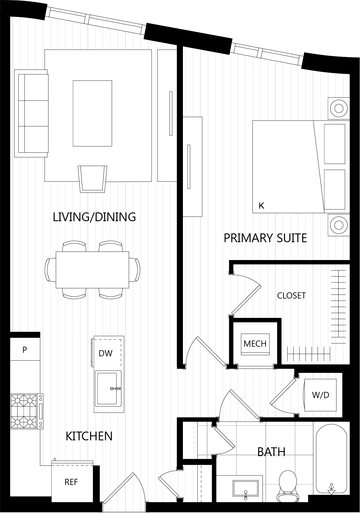 Floor plan of a Residences at Mazza luxury apartment in DC