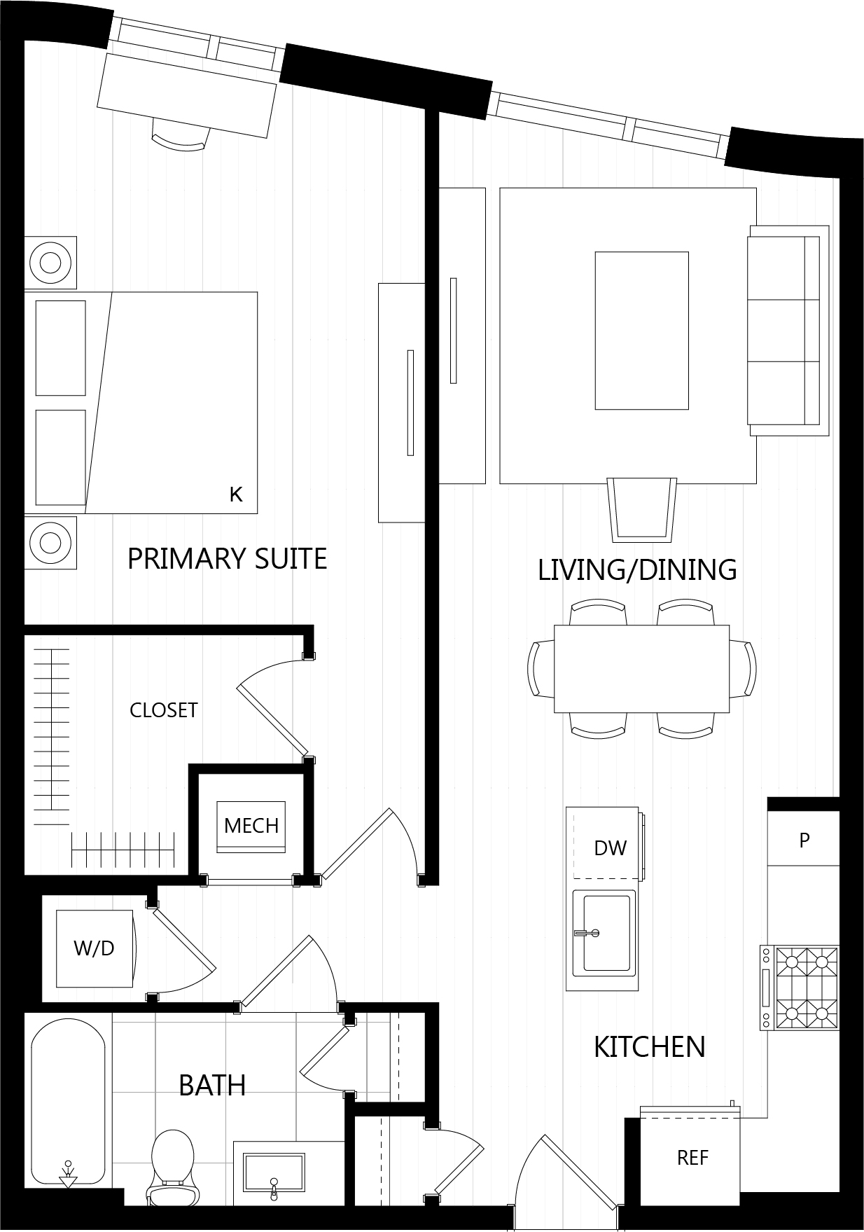 Floor plan of a Residences at Mazza luxury apartment in DC