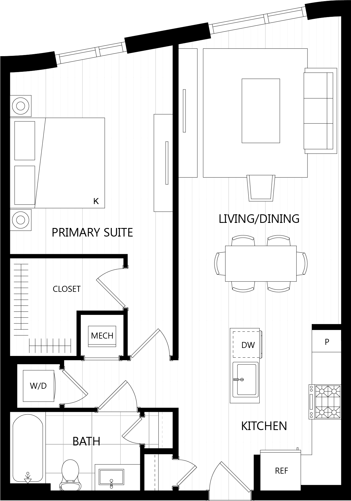 Floor plan of a Residences at Mazza luxury apartment in DC