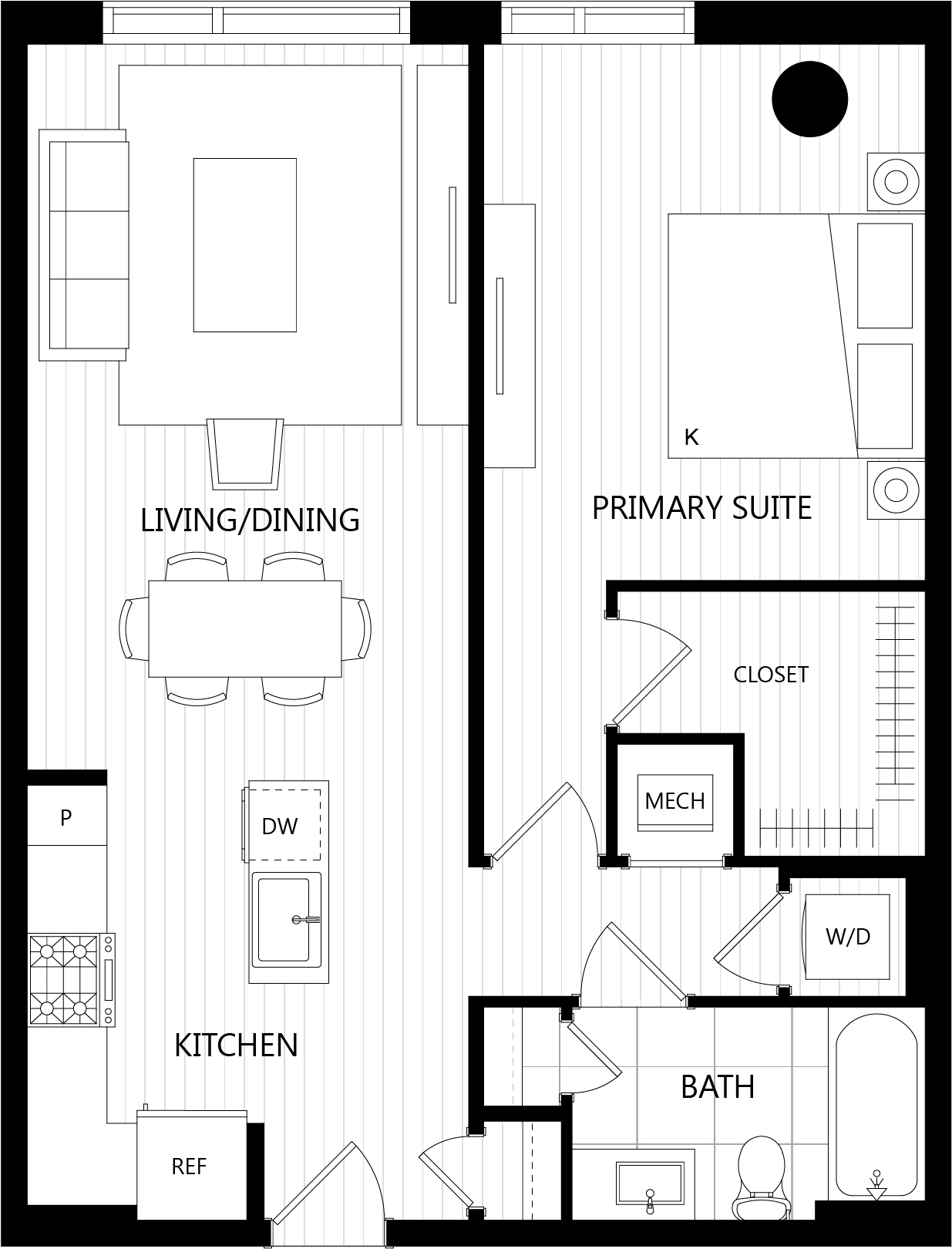 Floor plan of a Residences at Mazza luxury apartment in DC