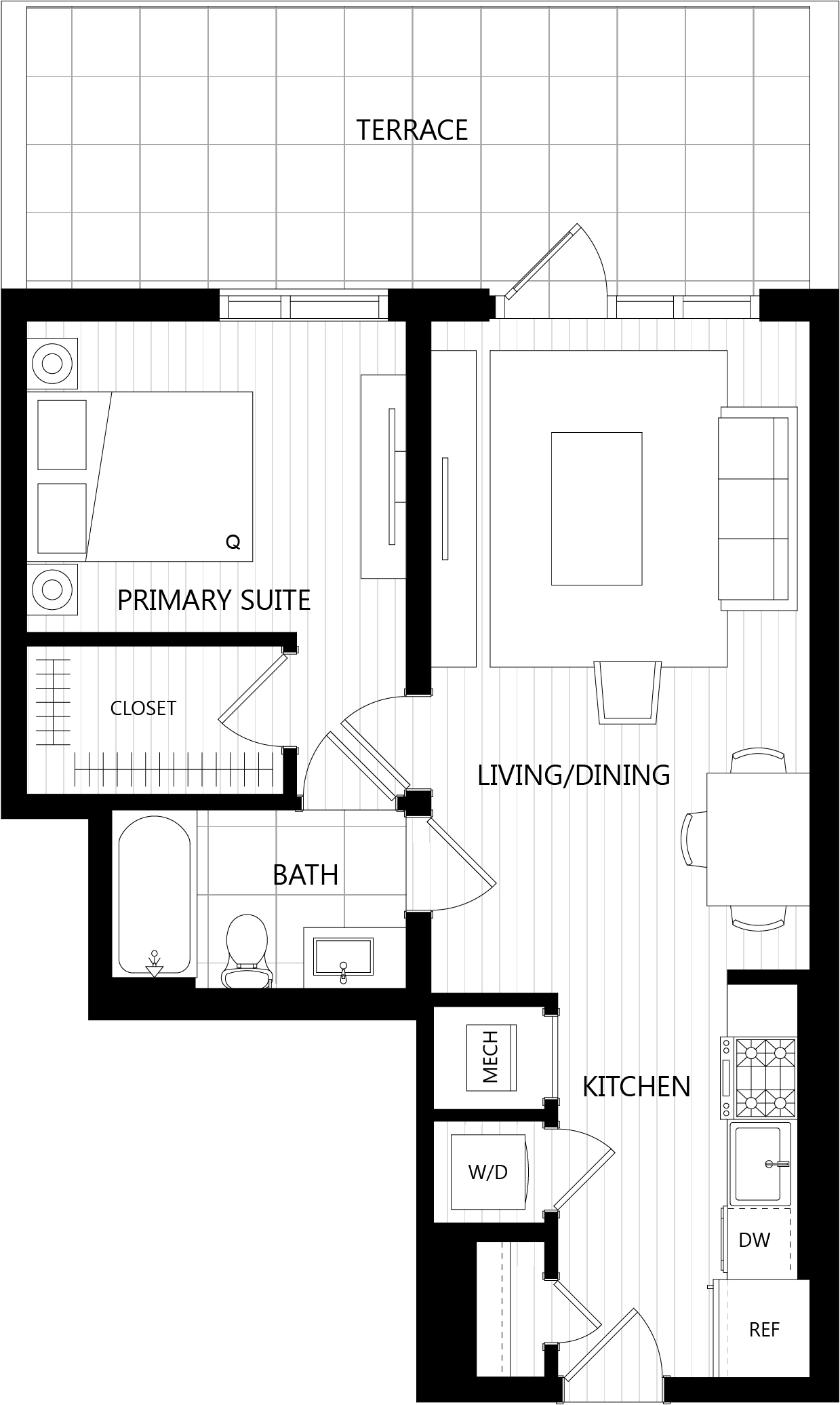 Floor plan of a Residences at Mazza luxury apartment in DC