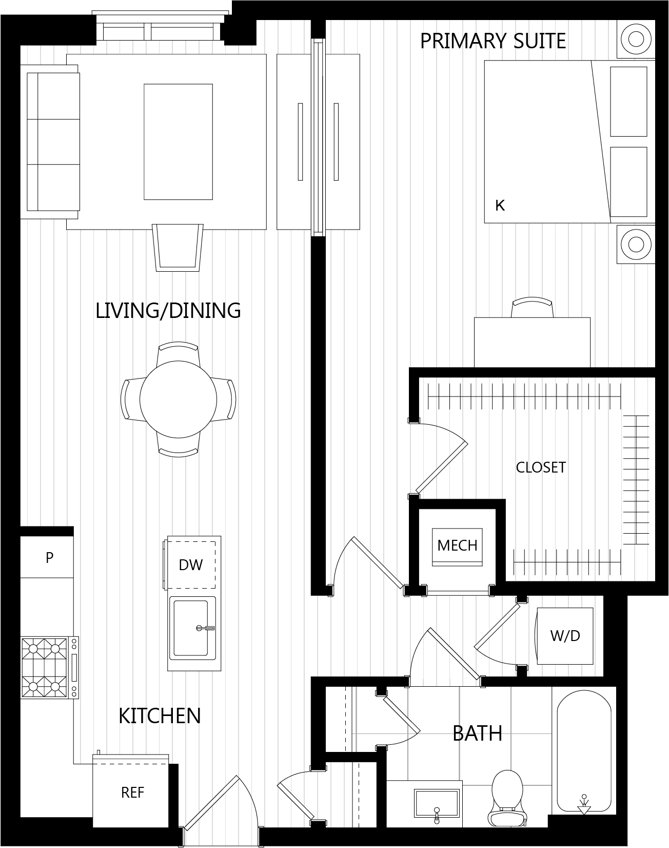 Floor plan of a Residences at Mazza luxury apartment in DC