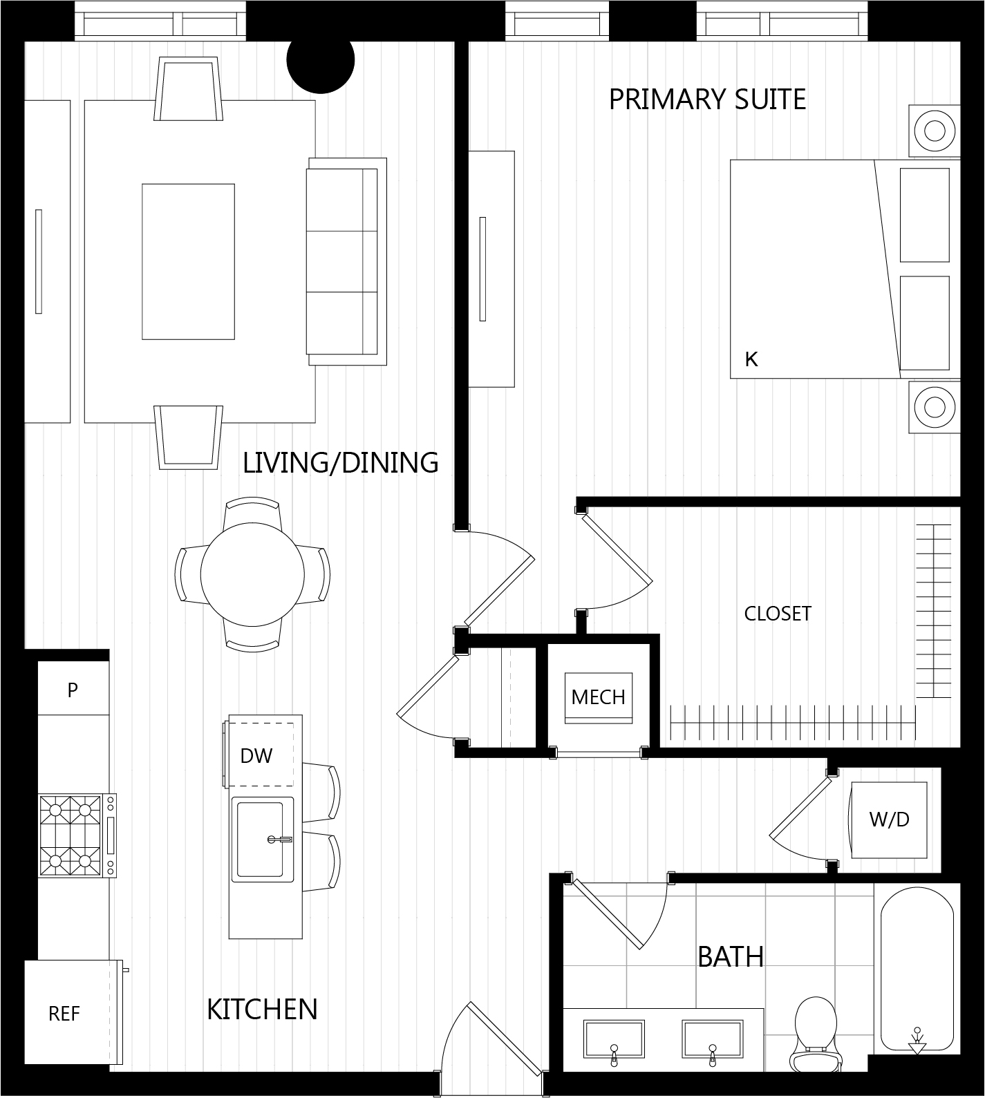 Floor plan of a Residences at Mazza luxury apartment in DC