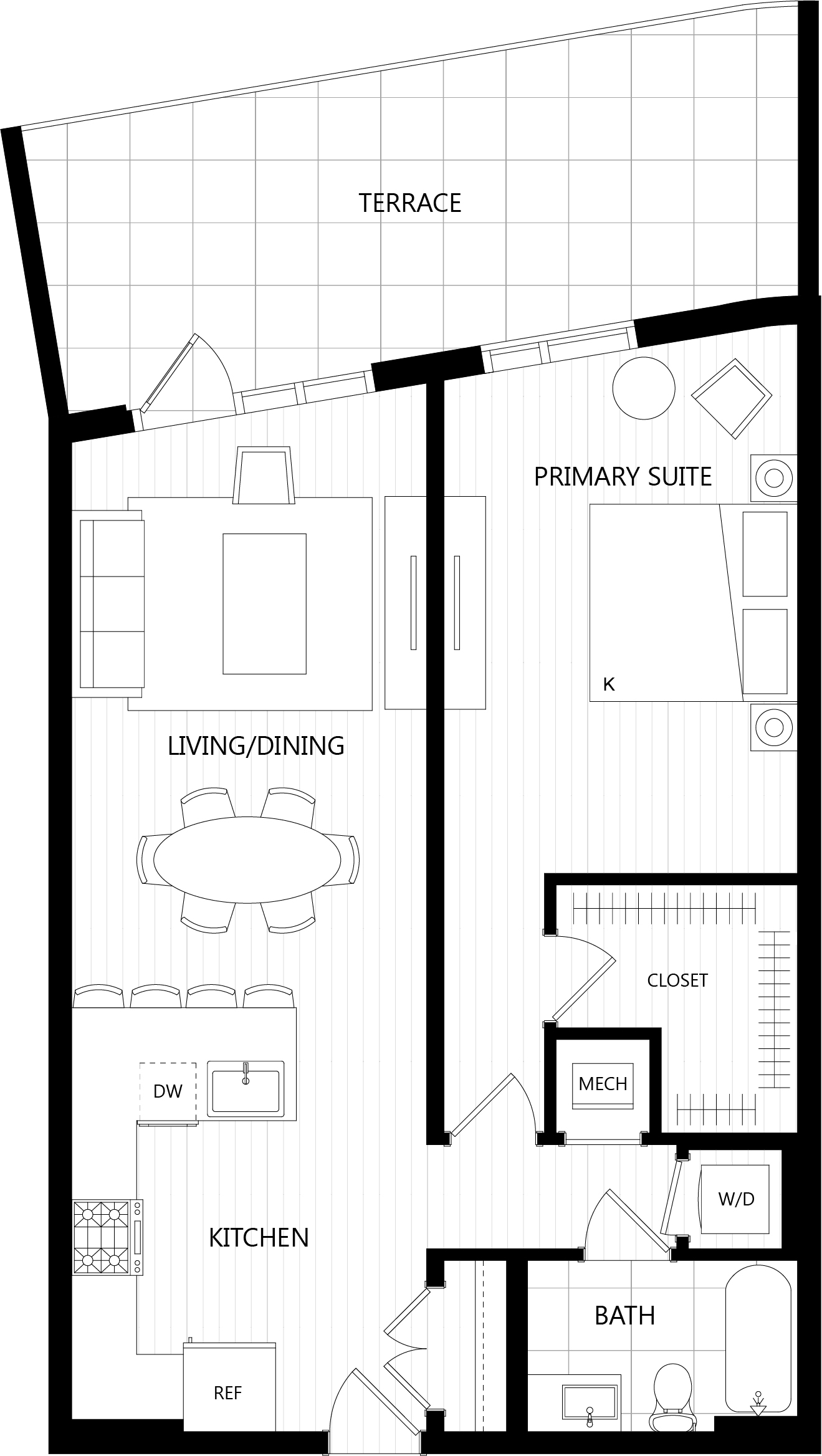 Floor plan of a Residences at Mazza luxury apartment in DC