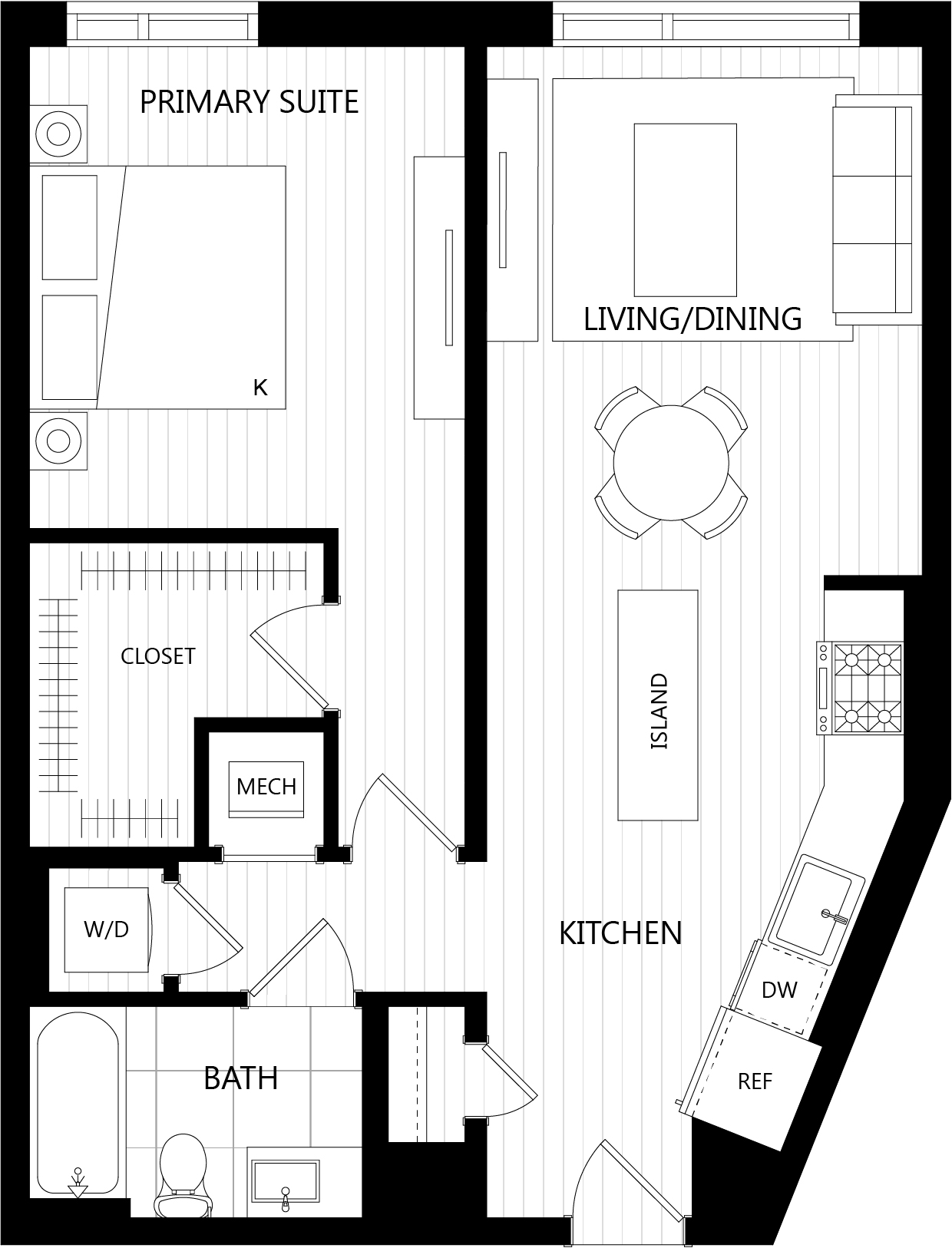 Floor plan of a Residences at Mazza luxury apartment in DC