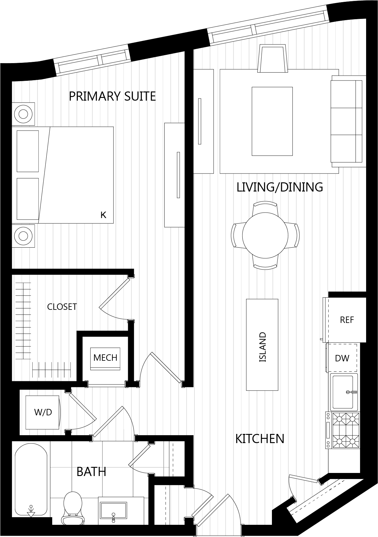 Floor plan of a Residences at Mazza luxury apartment in DC