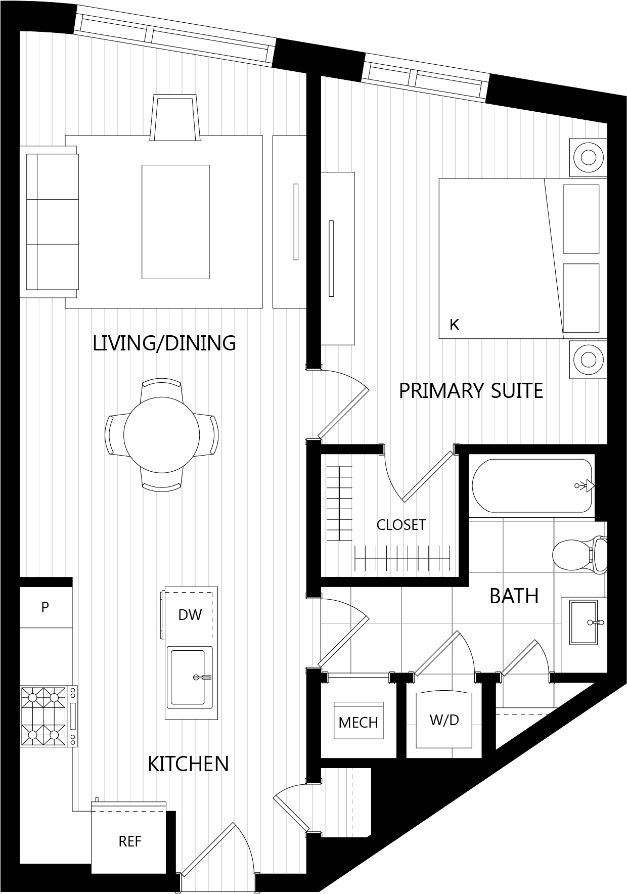 Floor plan of a Residences at Mazza luxury apartment in DC