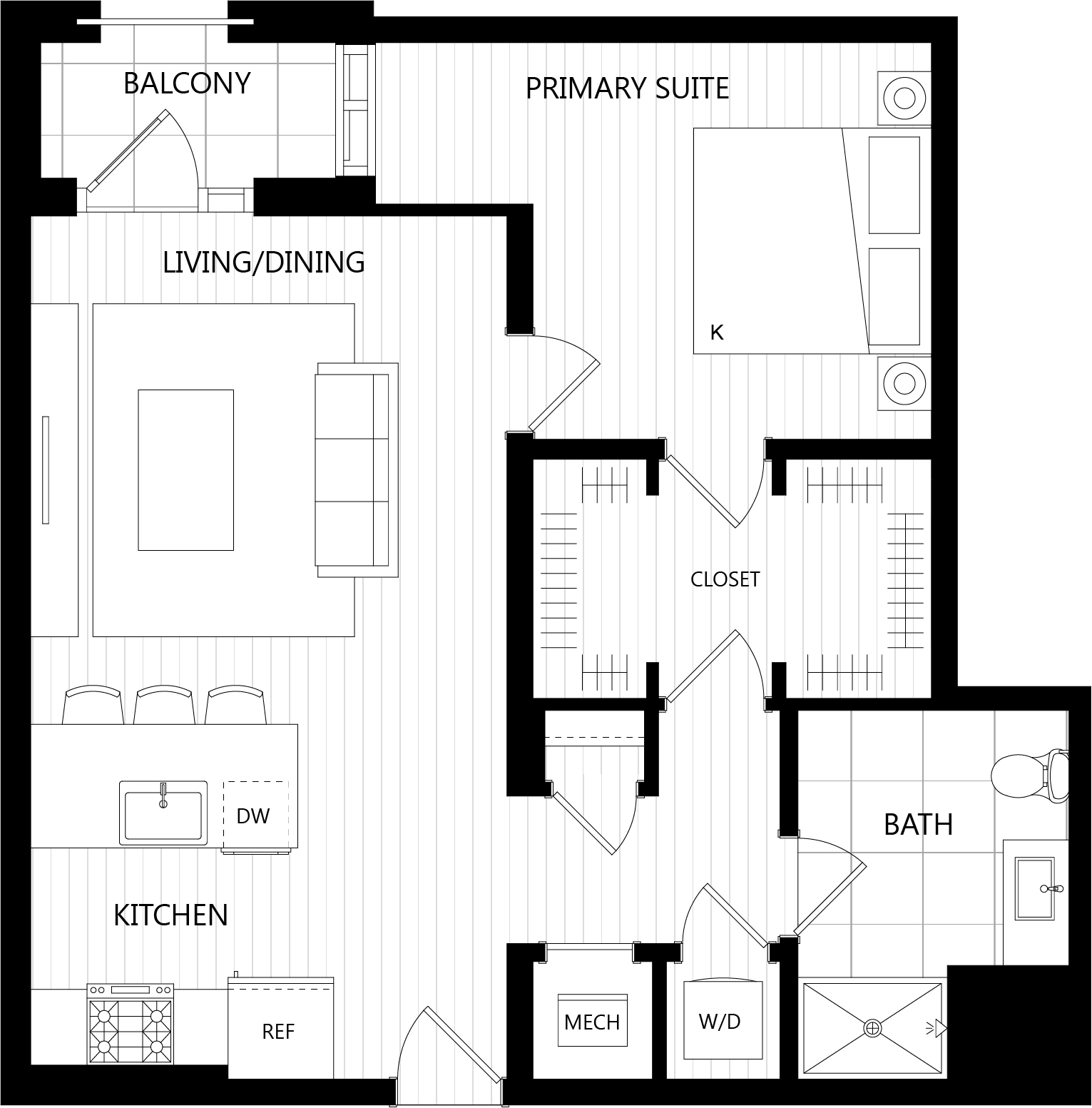 Floor plan of a Residences at Mazza luxury apartment in DC