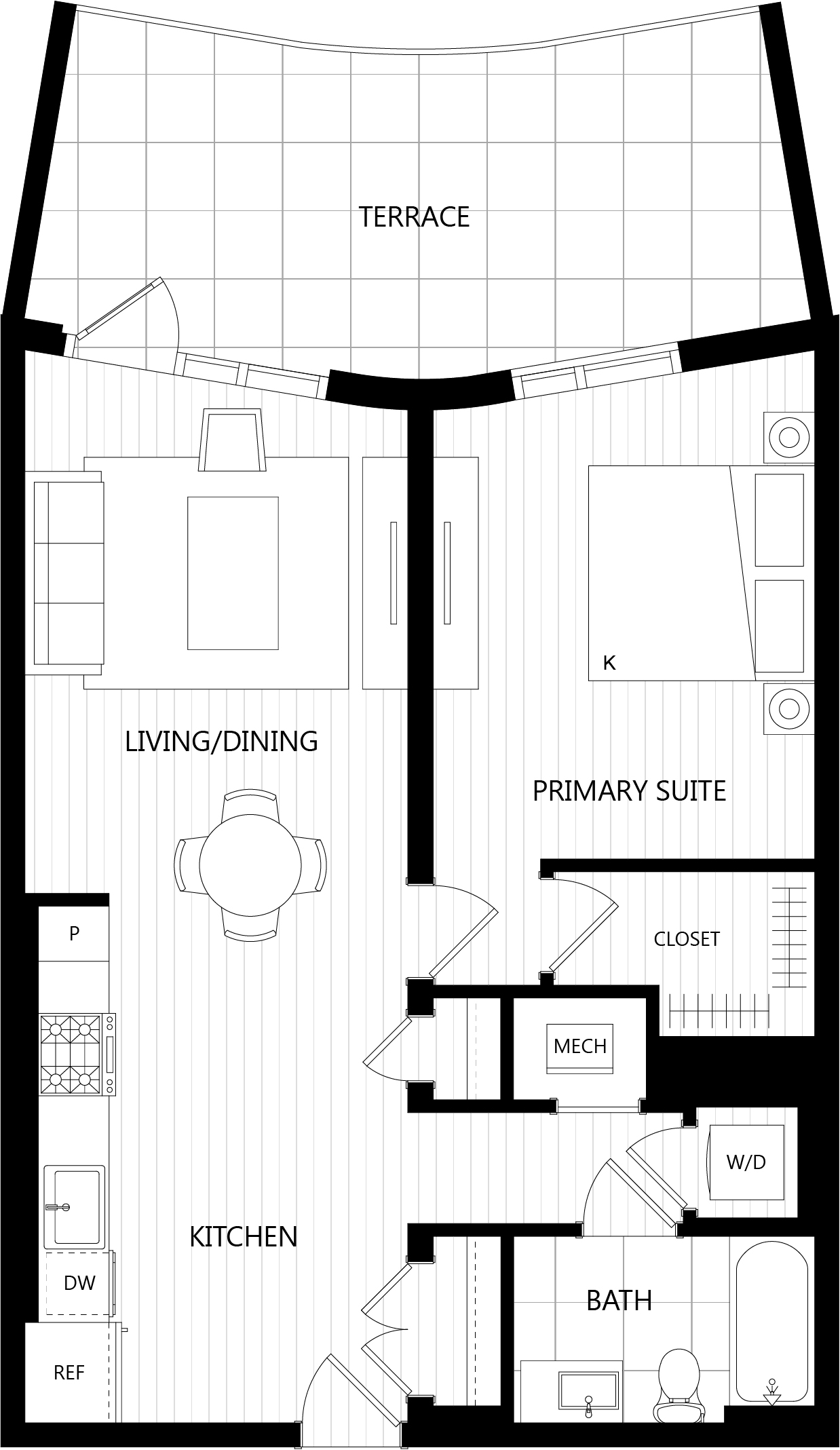 Floor plan of a Residences at Mazza luxury apartment in DC