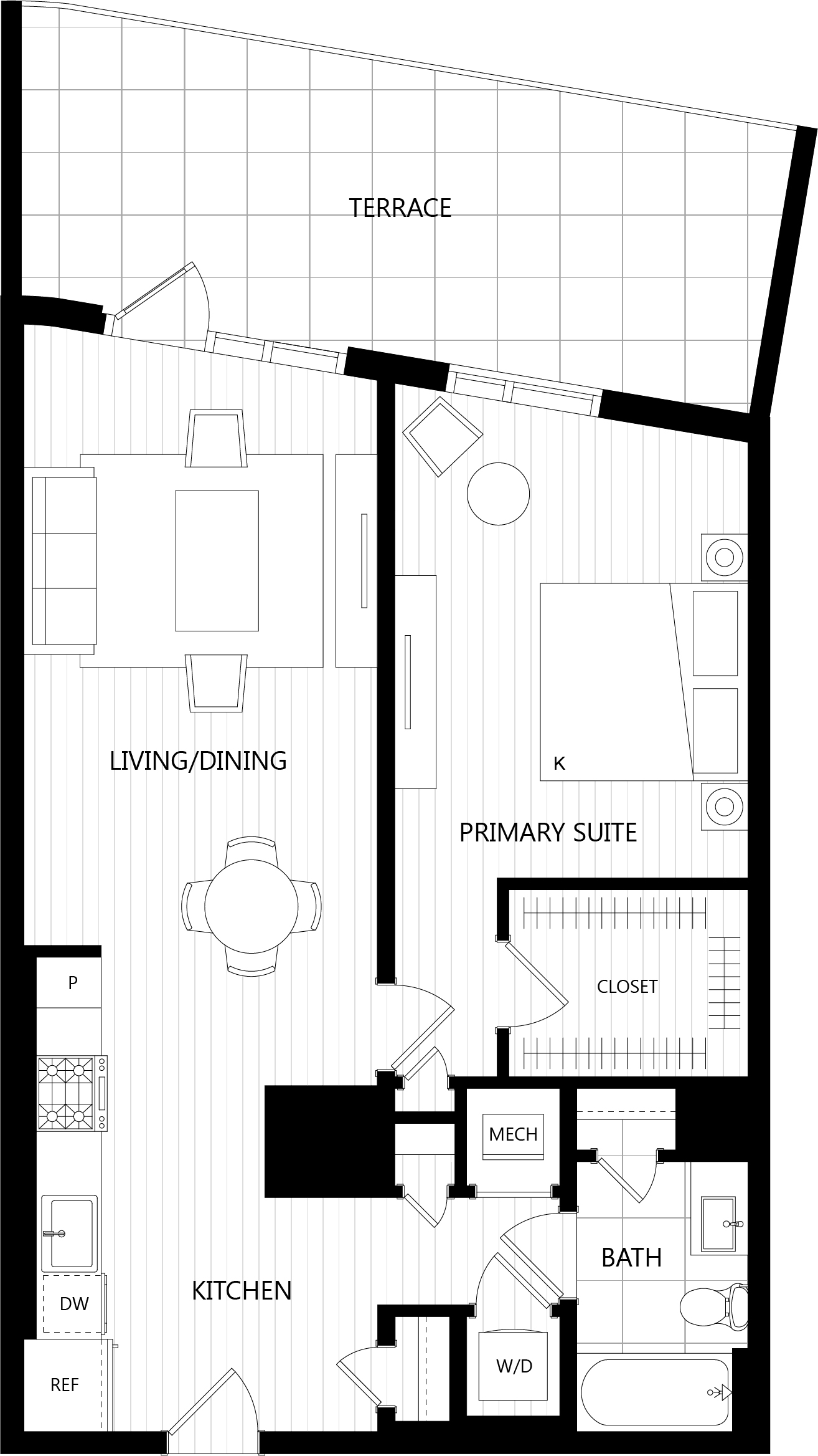 Floor plan of a Residences at Mazza luxury apartment in DC