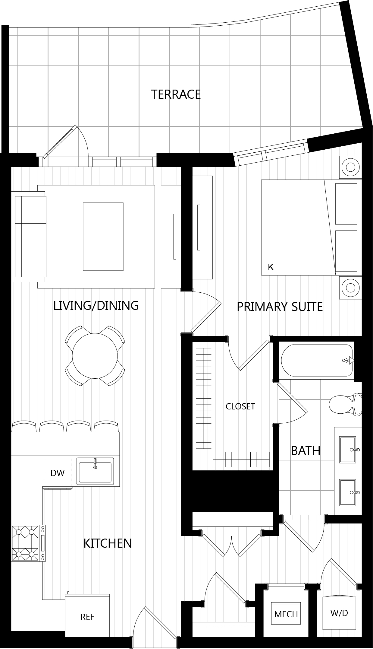 Floor plan of a Residences at Mazza luxury apartment in DC