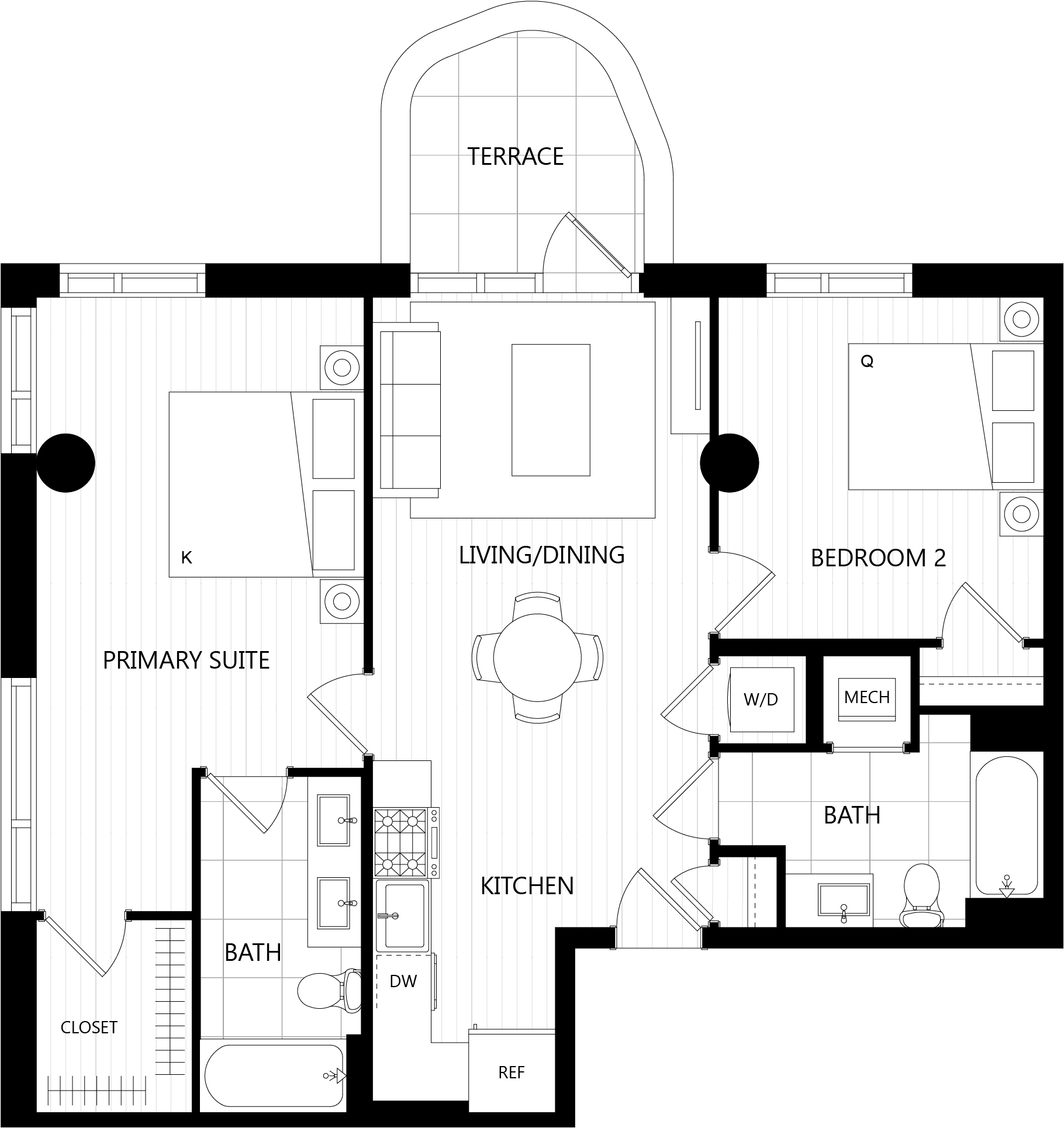 Floor plan of a Residences at Mazza luxury apartment in DC