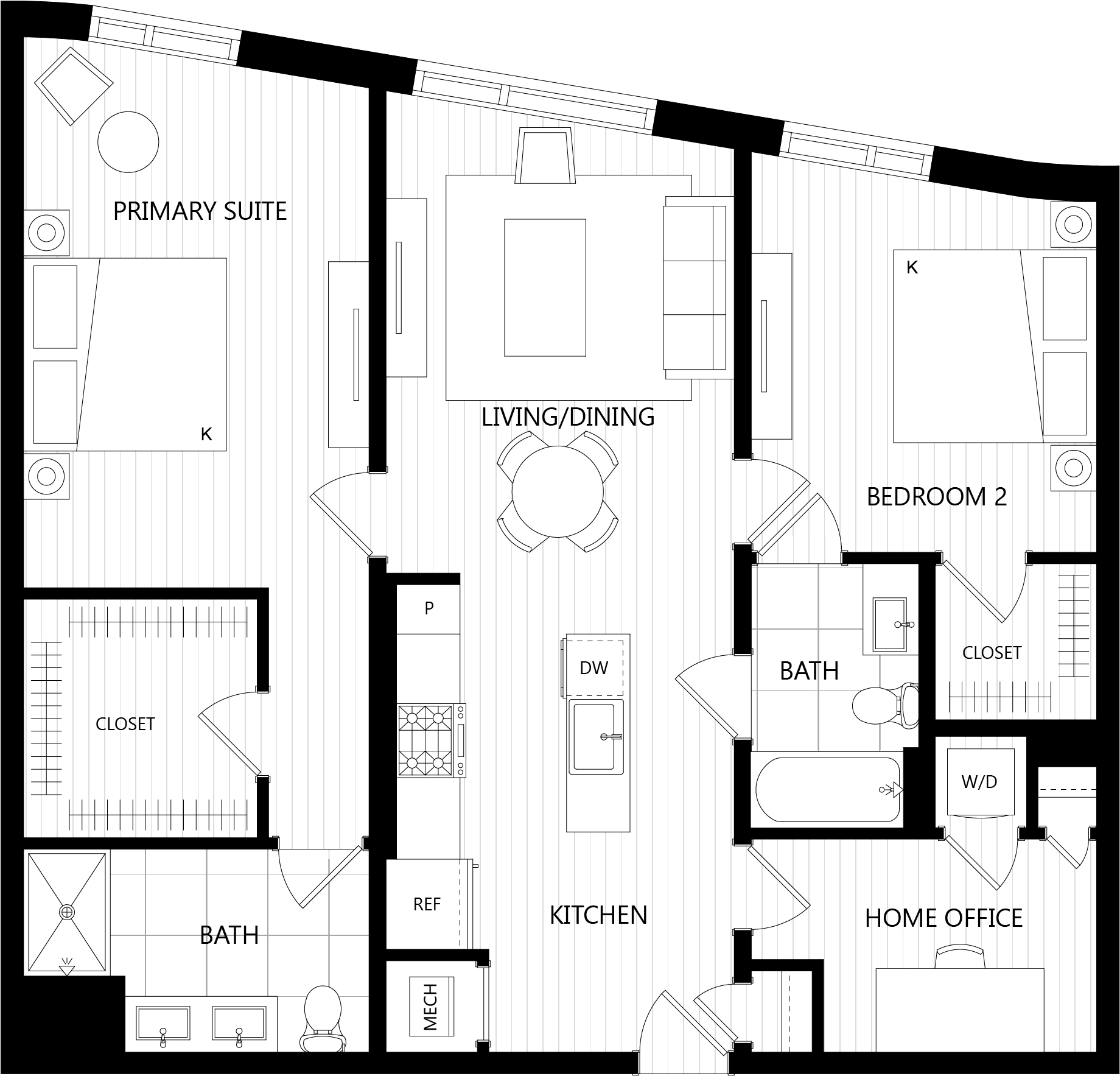 Floor plan of a Residences at Mazza luxury apartment in DC