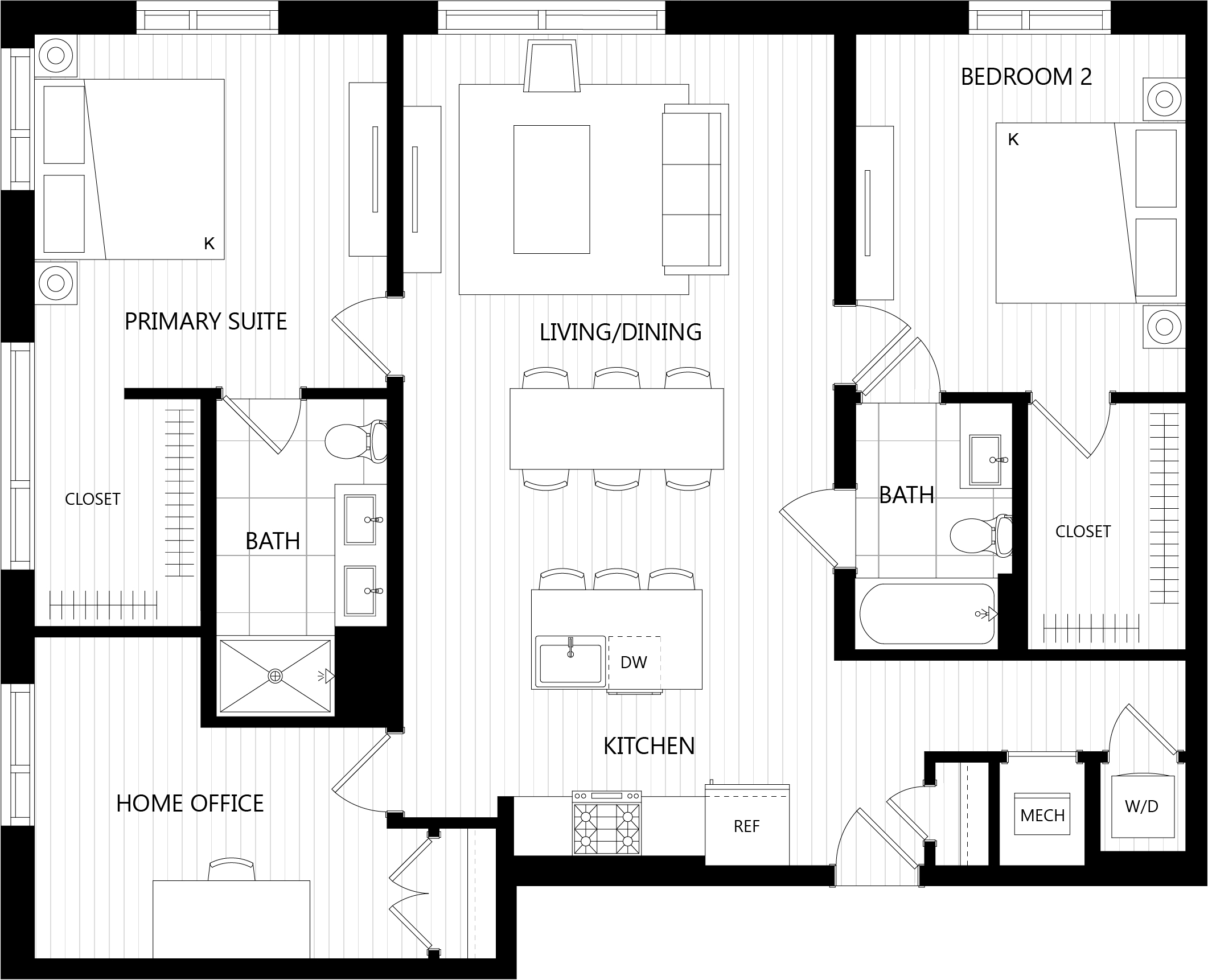 Floor plan of a Residences at Mazza luxury apartment in DC