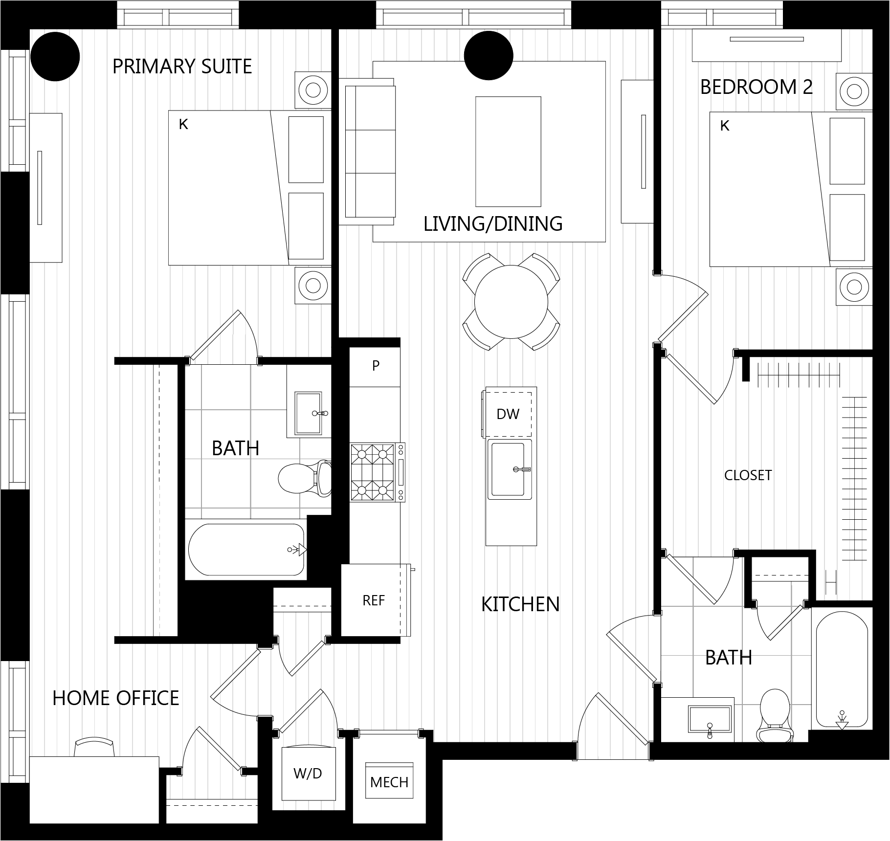 Floor plan of a Residences at Mazza luxury apartment in DC