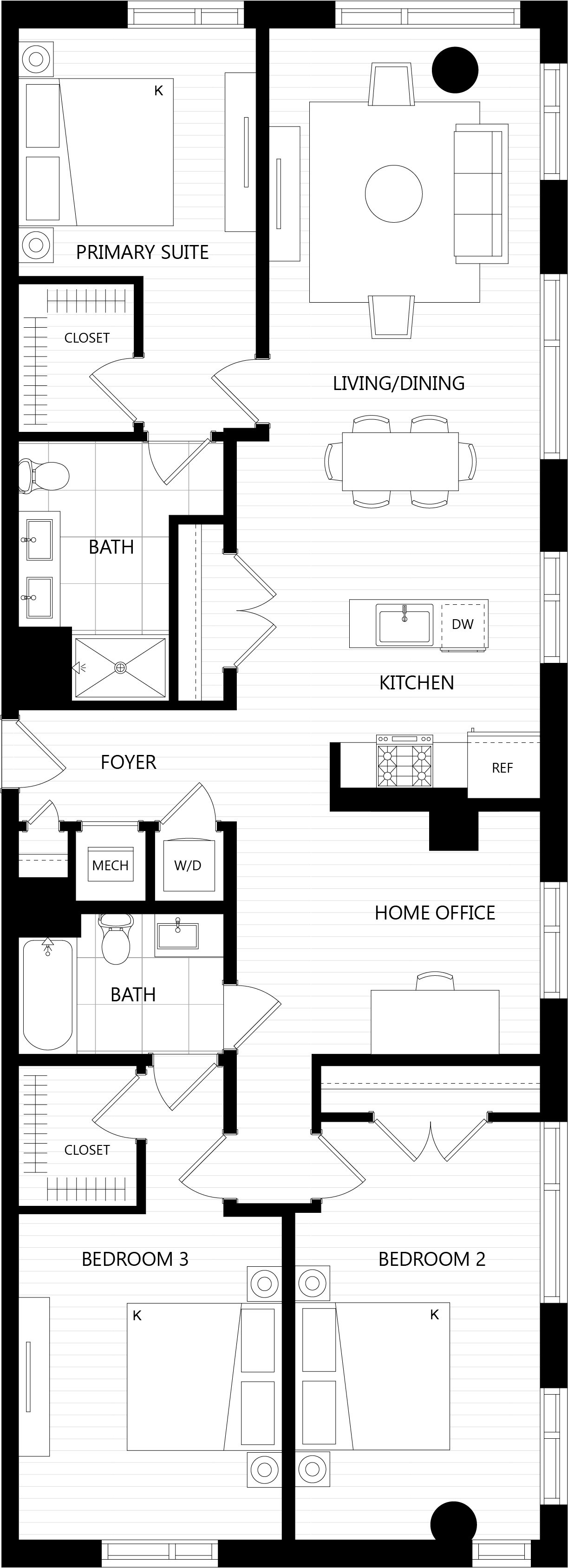 Floor plan of a Residences at Mazza luxury apartment in DC