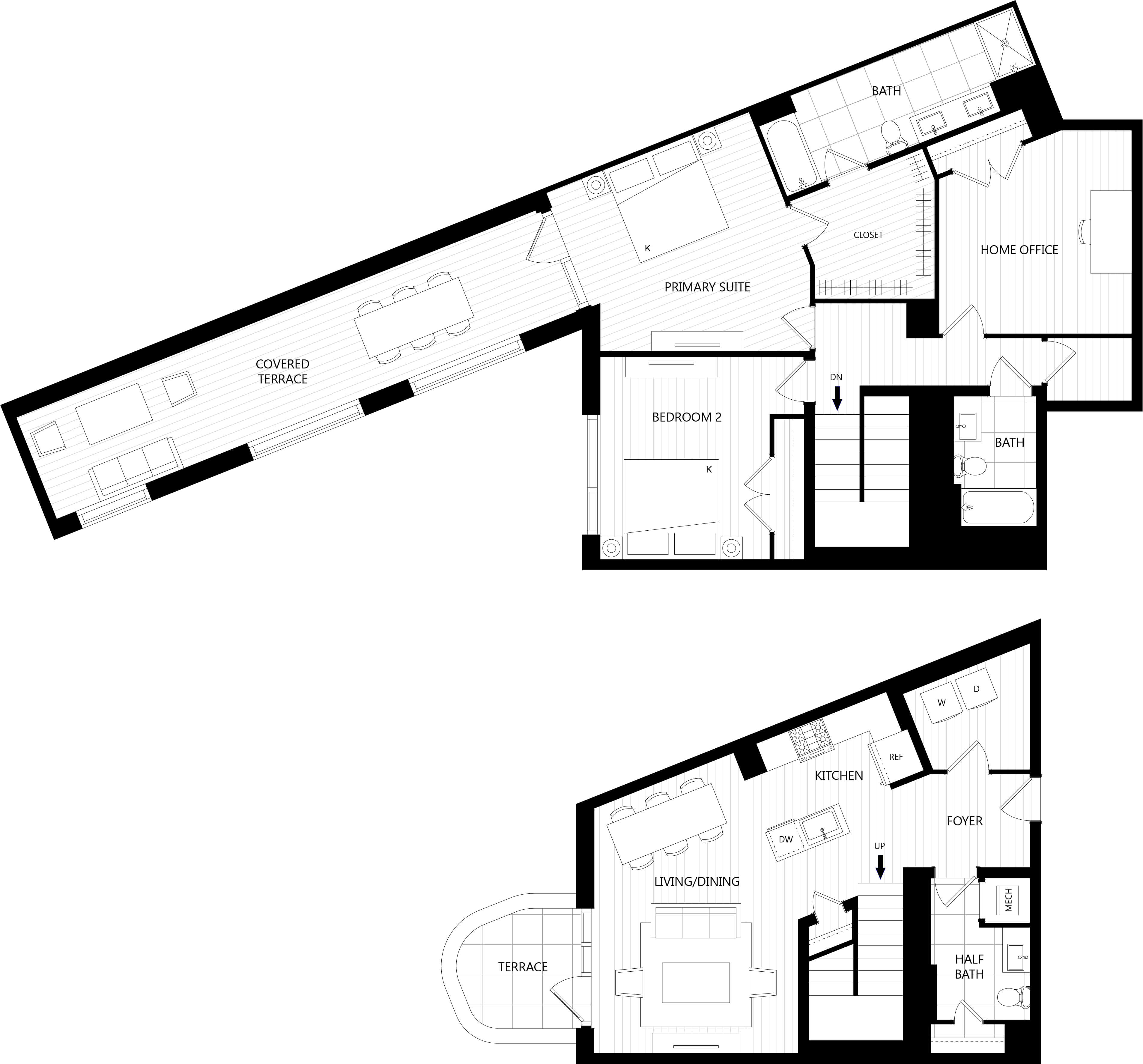 Floor plan of a Residences at Mazza luxury apartment in DC