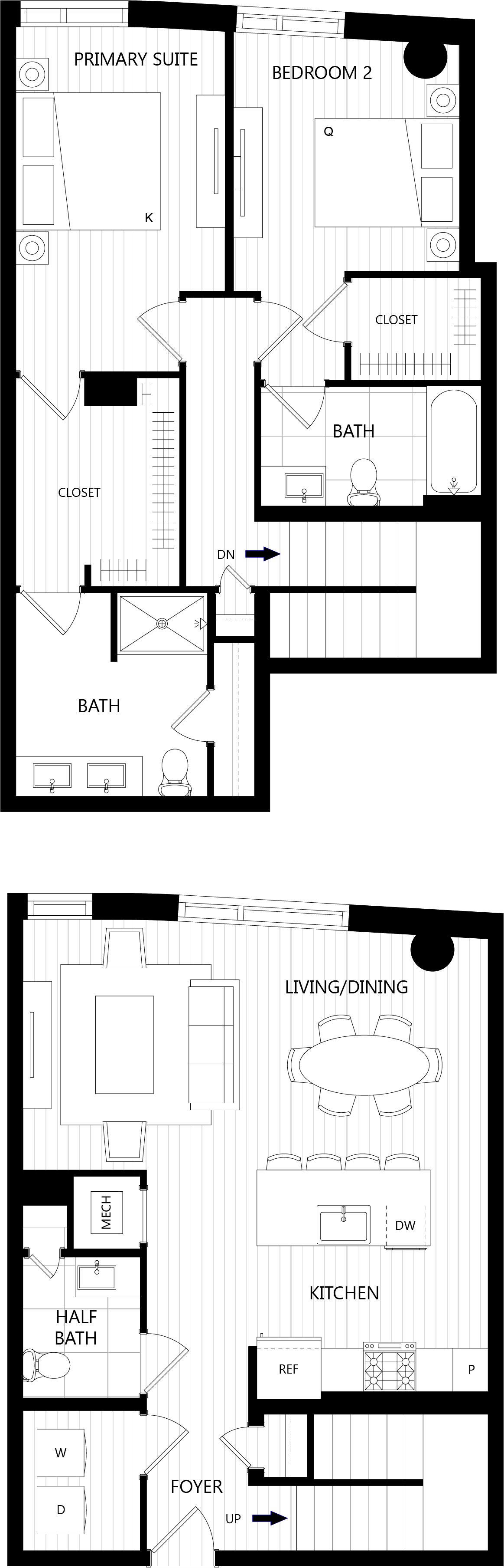 Floor plan of a Residences at Mazza luxury apartment in DC