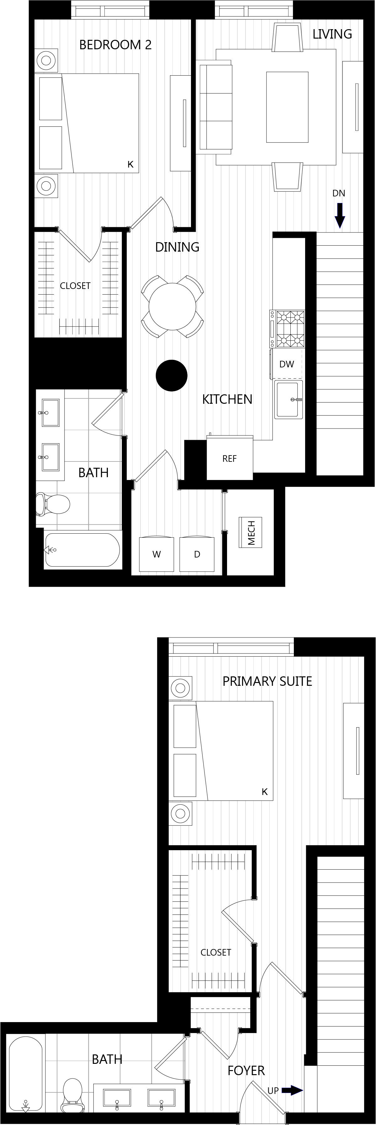 Floor plan of a Residences at Mazza luxury apartment in DC