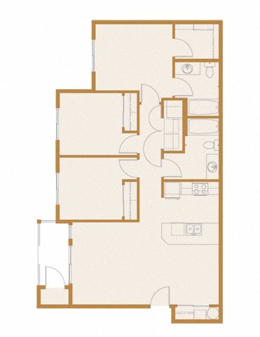 Copper Landing | Three Bedroom 3x2 Floor Plan Andrews Heights, WA 99001 | Copper Landing