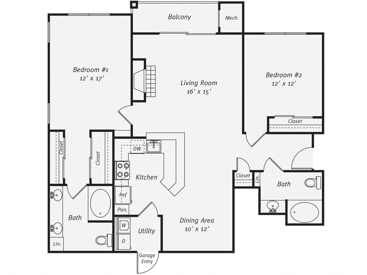 Floor Plan Image of Apartment Apt 8109
