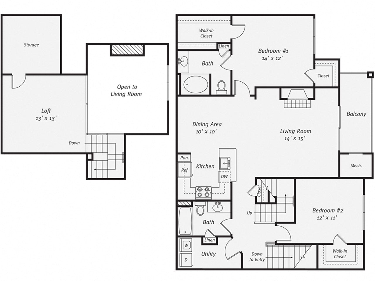 Floor Plan Image of Apartment Apt 7203
