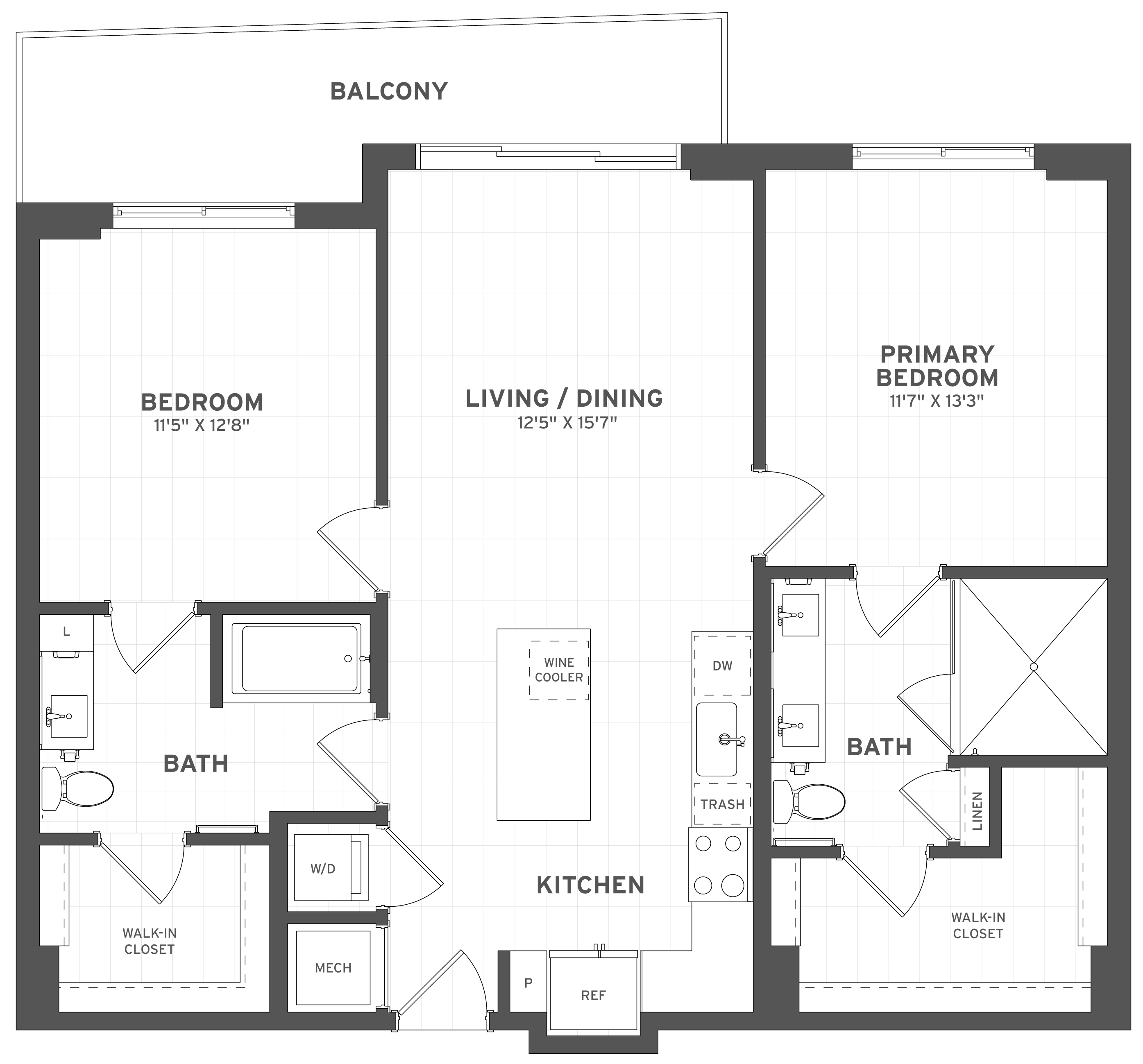 Floor Plan Image of Apartment Apt 222