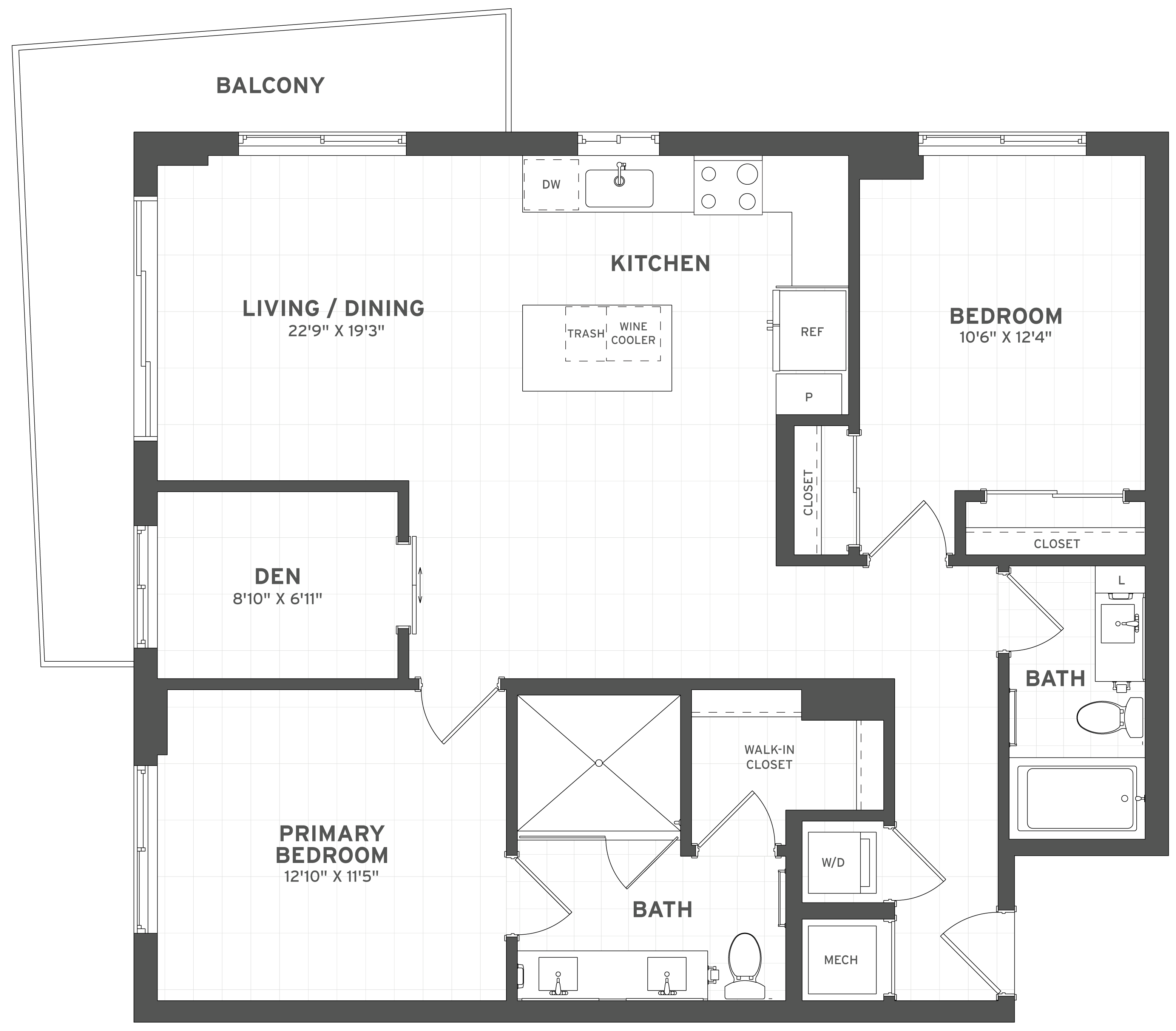 Floor Plan Image of Apartment Apt 217