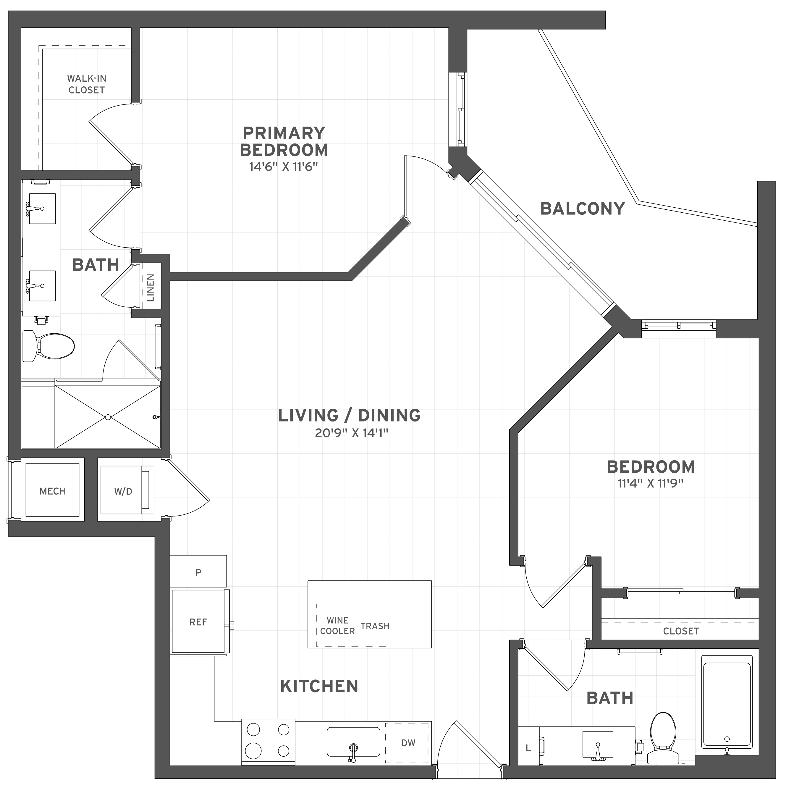 Floor Plan Image of Apartment Apt 201