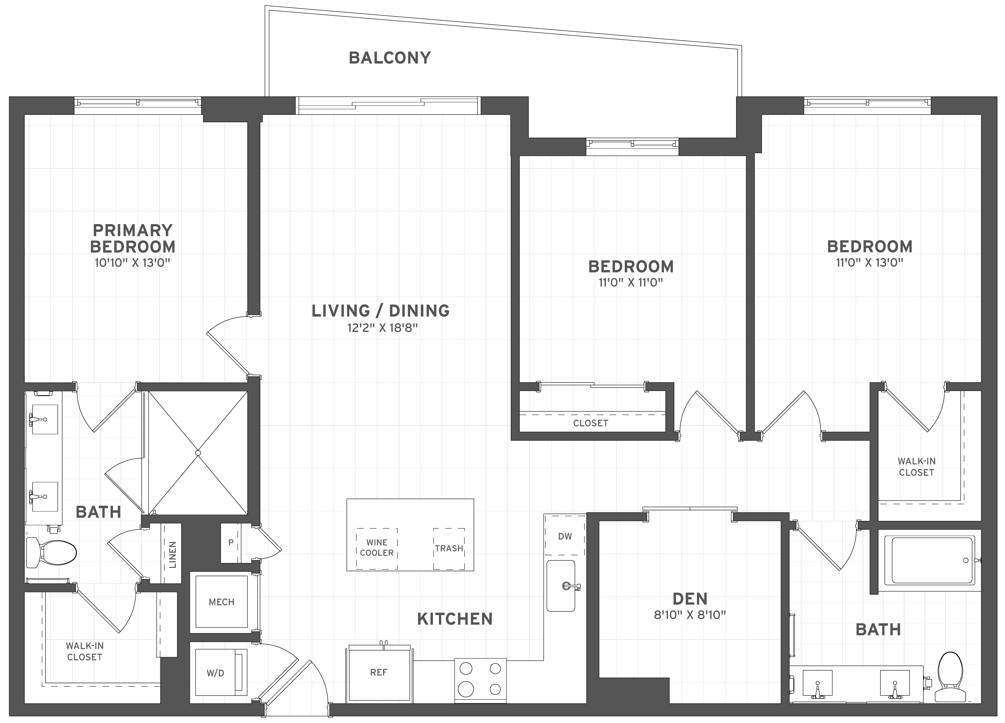 Floor Plan Image of Apartment Apt 326