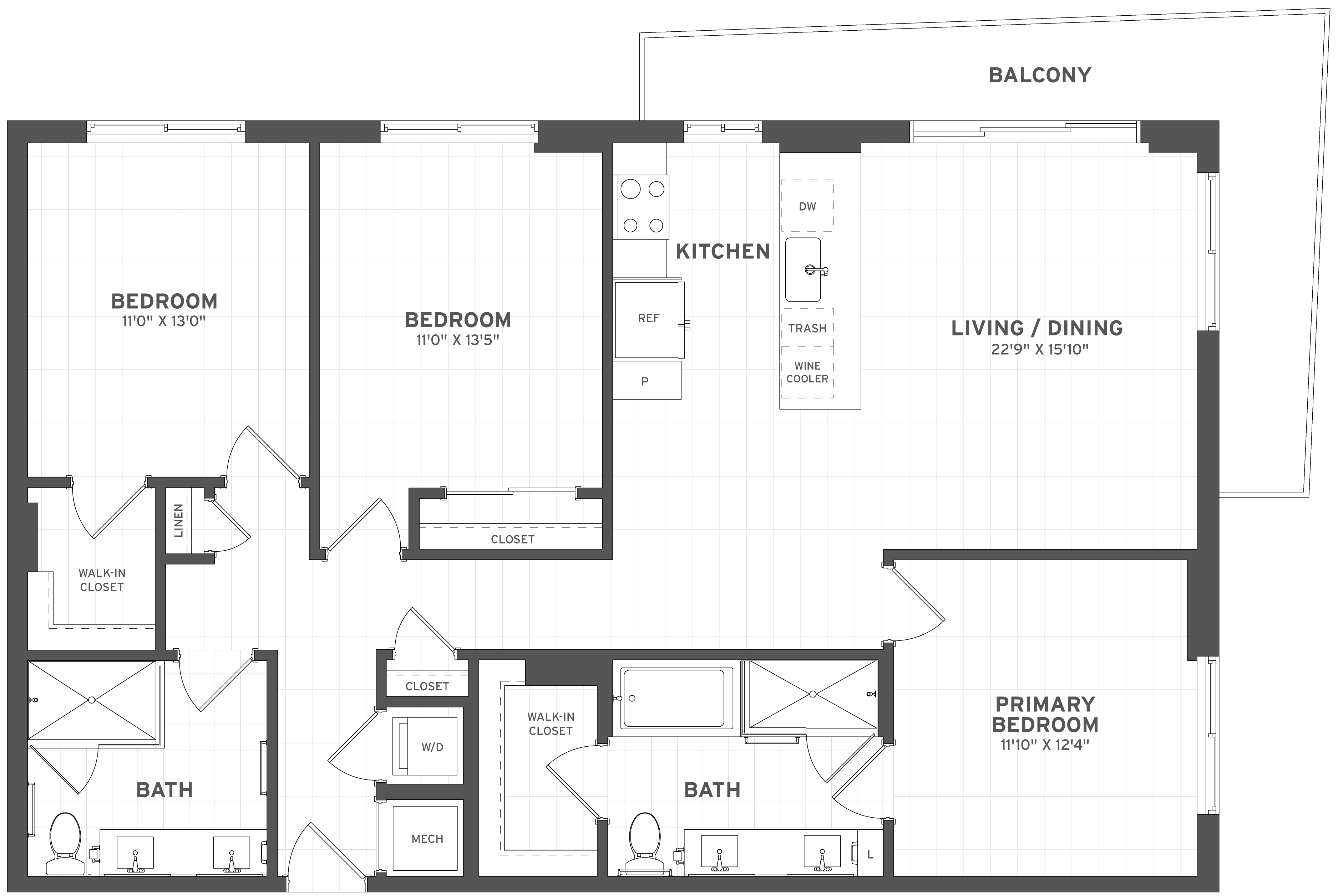 Floor Plan Image of Apartment Apt 218