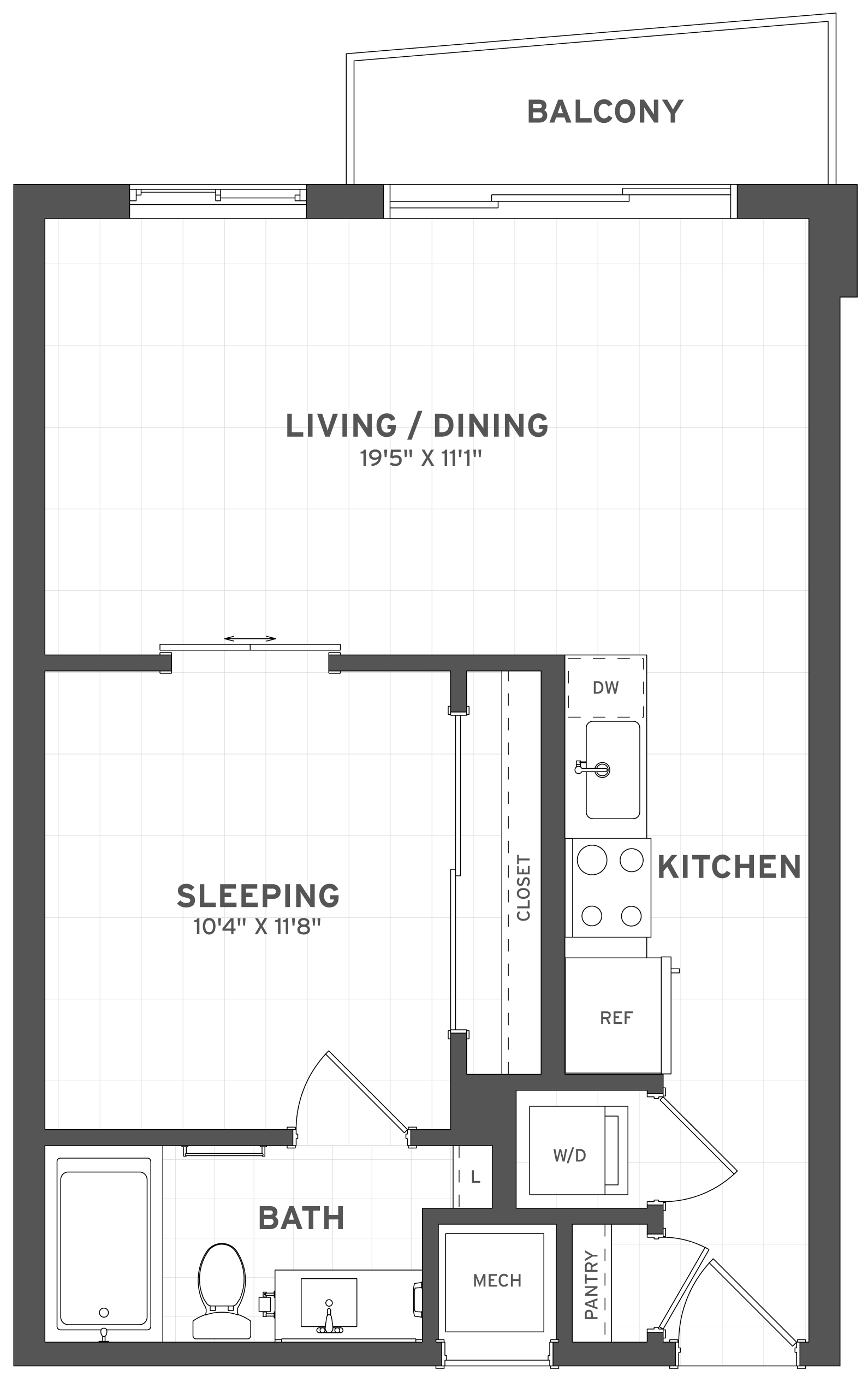 Floor Plan Image of Apartment Apt 220