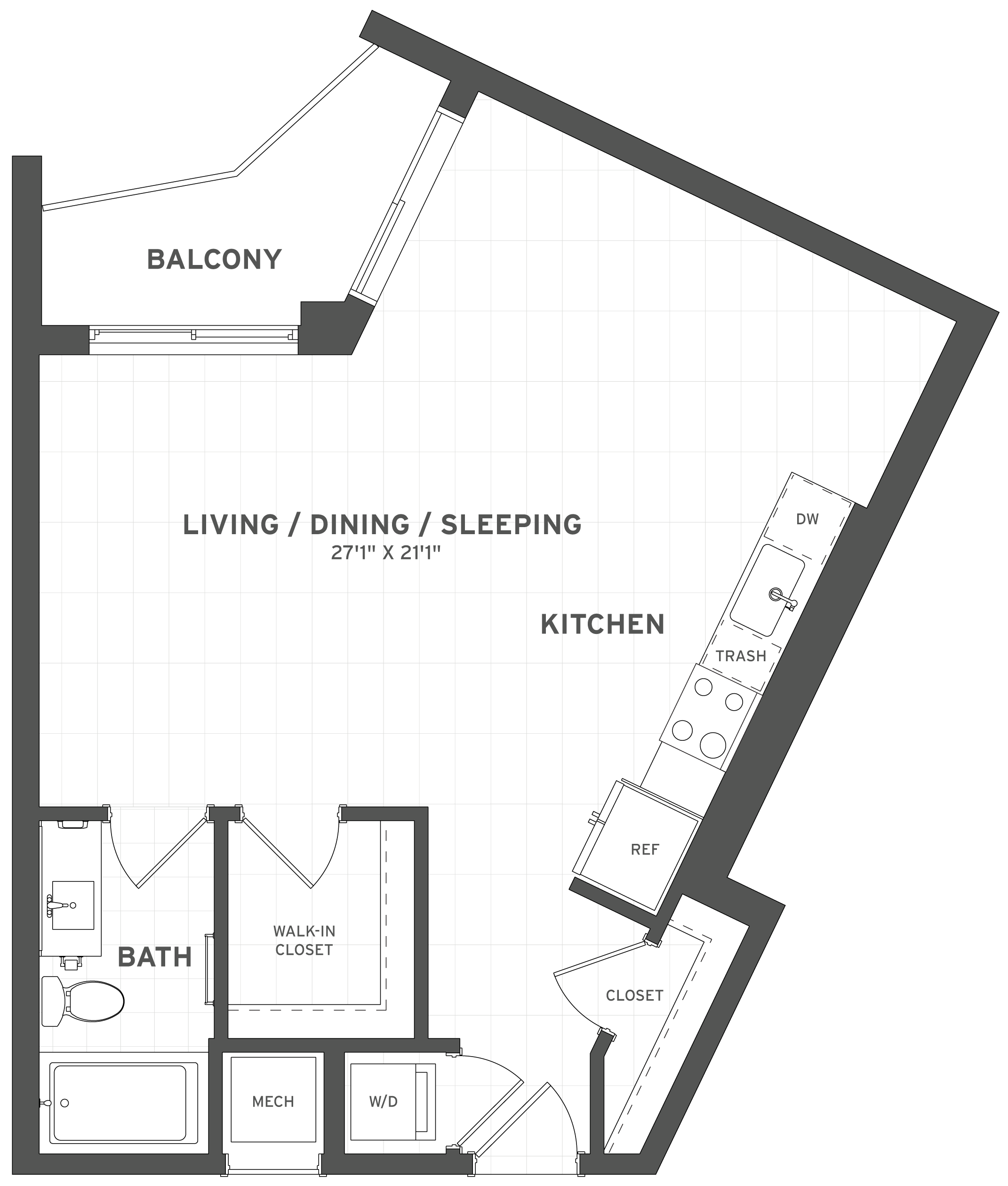 Floor Plan Image of Apartment Apt 210