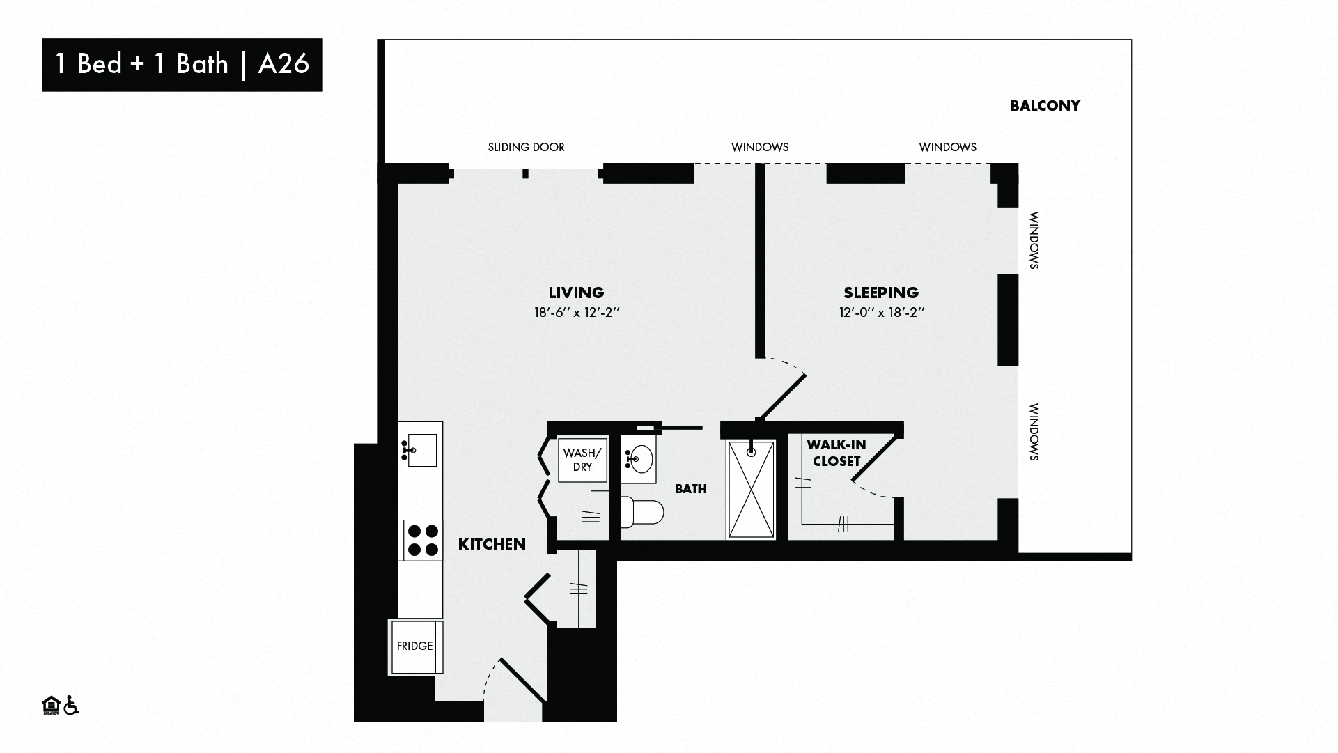 3D floor plan image for apartment 536 at Randolph Perimeter