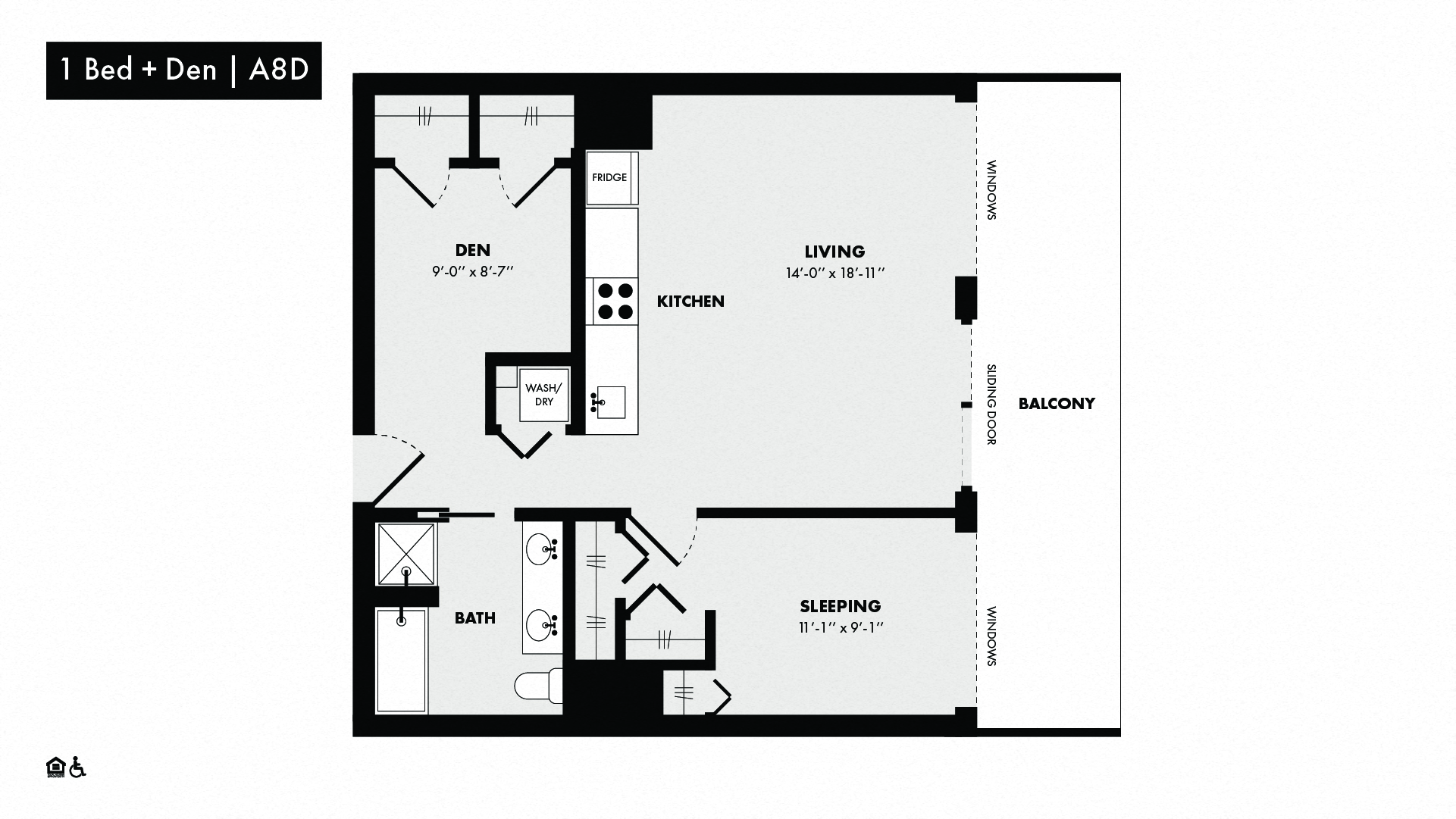 3D floor plan image for apartment 628 at Randolph Perimeter