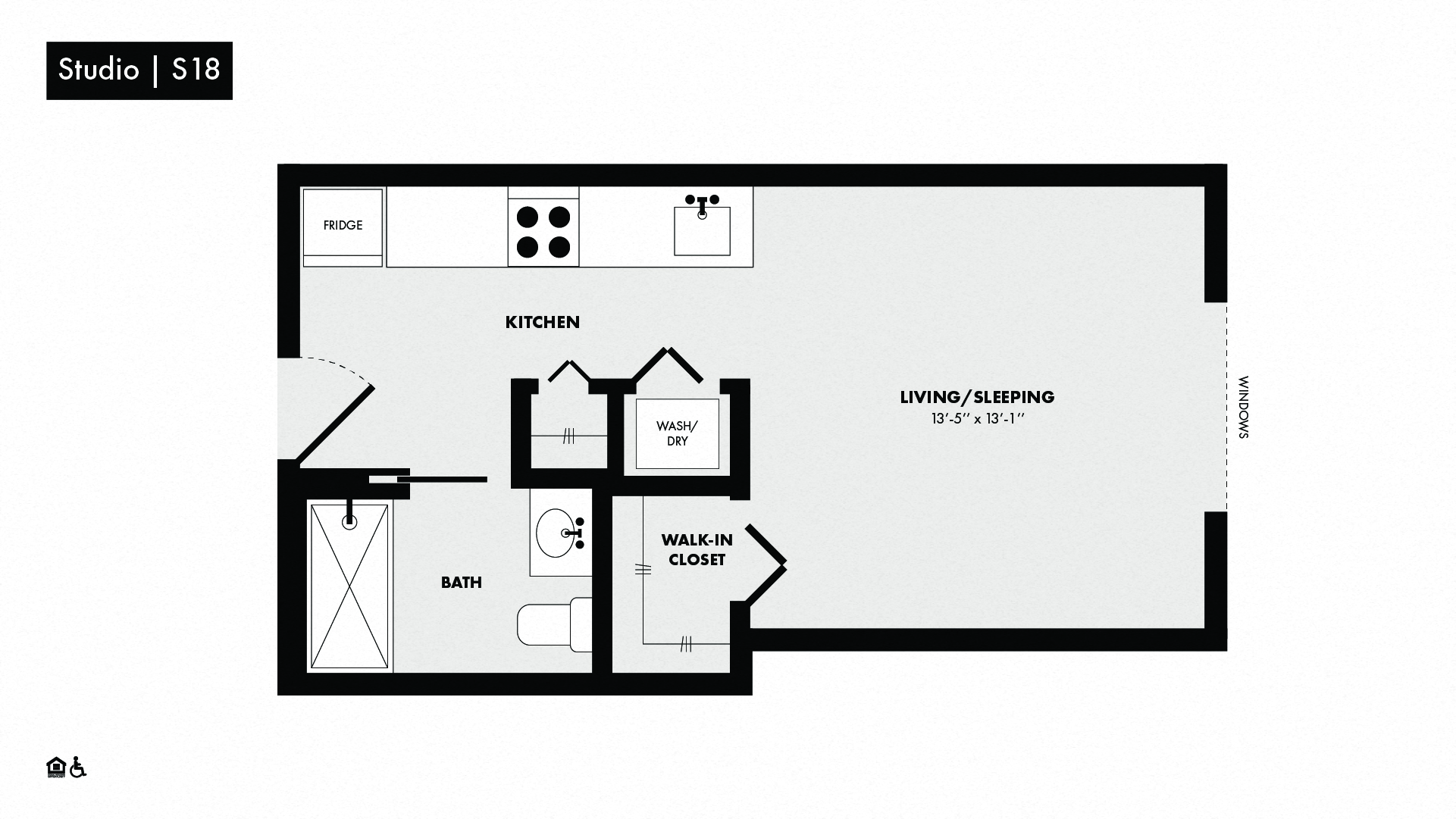 3D floor plan image for apartment 553 at Randolph Perimeter