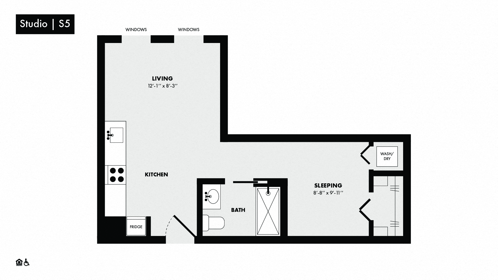 3D floor plan image for apartment 375 at Randolph Perimeter