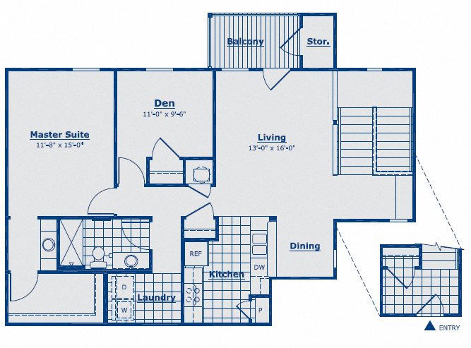 Floor Plans of Bluestone Apartments in Greenfield, IN