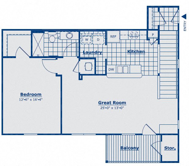 Floor Plans of Bluestone Apartments in Greenfield, IN