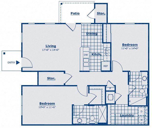 Floor Plans of Bluestone Apartments in Greenfield, IN