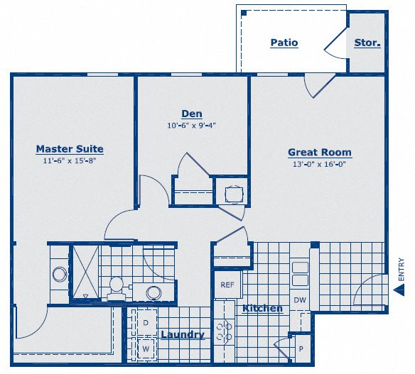 Floor Plans of Bluestone Apartments in Greenfield, IN