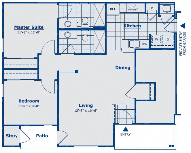 Floor Plans of Bluestone Apartments in Greenfield, IN