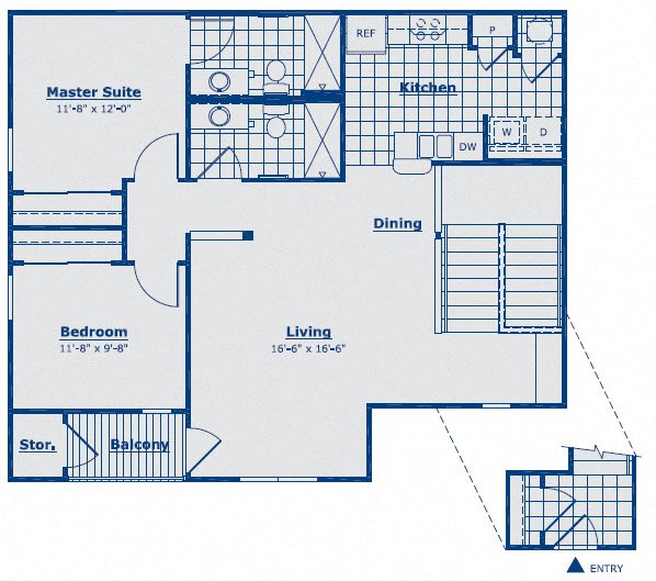 Floor Plans of Bluestone Apartments in Greenfield, IN